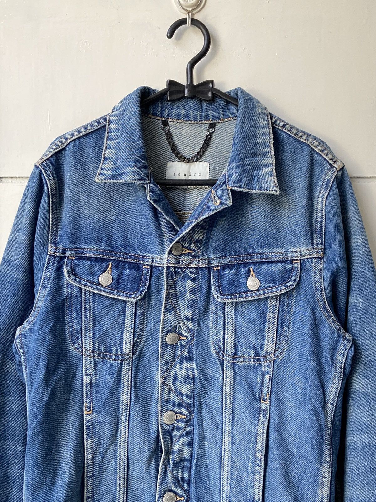 Sandro SANDRO PARIS Denim Jacket Size S / US 4 / IT 40 - 15 Thumbnail