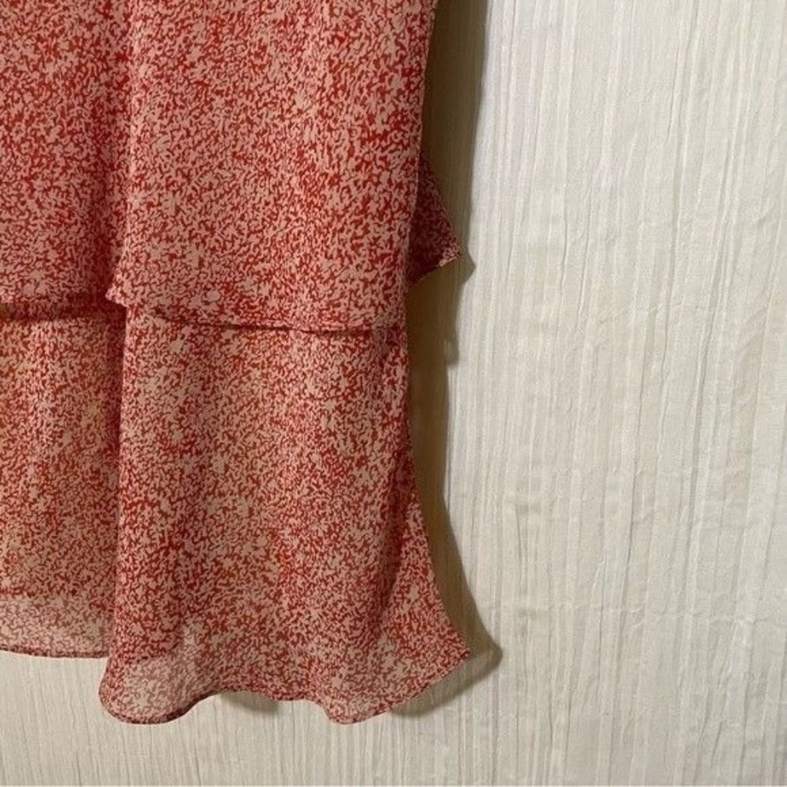 Other Cabi Tank Top Lined Flowy Ruffle Orange Adjustable Straps Size S / US 4 / IT 40 - 4 Thumbnail