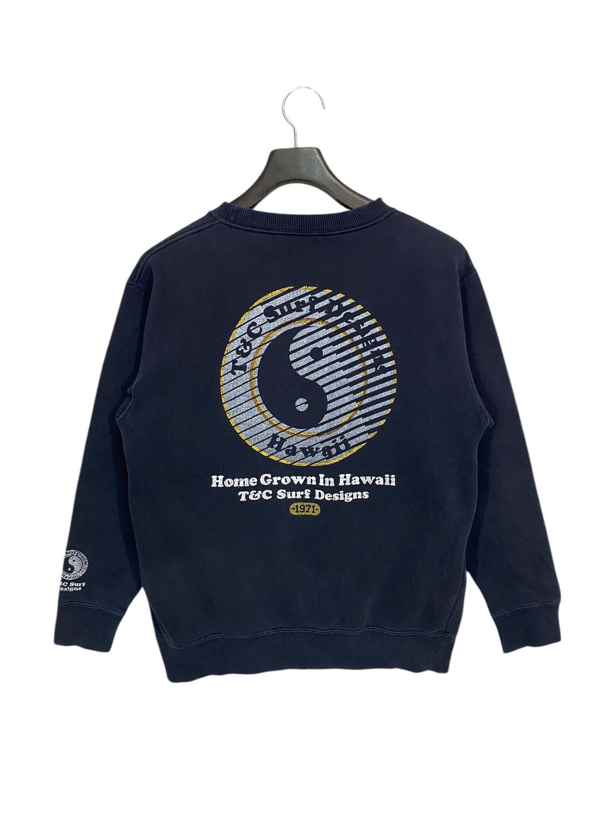 Ron Jon Surf Shop × Vintage Vintage surfing t&c design center logo back hit sweatshirt Size US M / EU 48-50 / 2 - 1 Thumbnail
