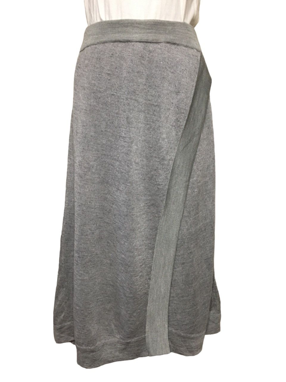 Bamford BAMFORD England Linen Silk Grey Maxi Skirt Size L Size 30" / US 8 / IT 44 - 1 Thumbnail