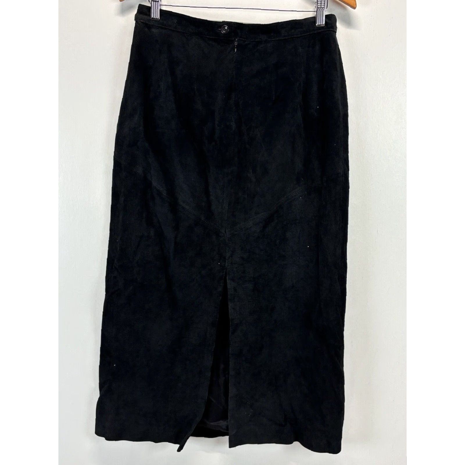 Vintage VINTAGE Rafaella Leather Maxi Skirt Women's Size 12 Black Western Cowgirl Slit Size 34" / US 12 / IT 48 - 3 Thumbnail