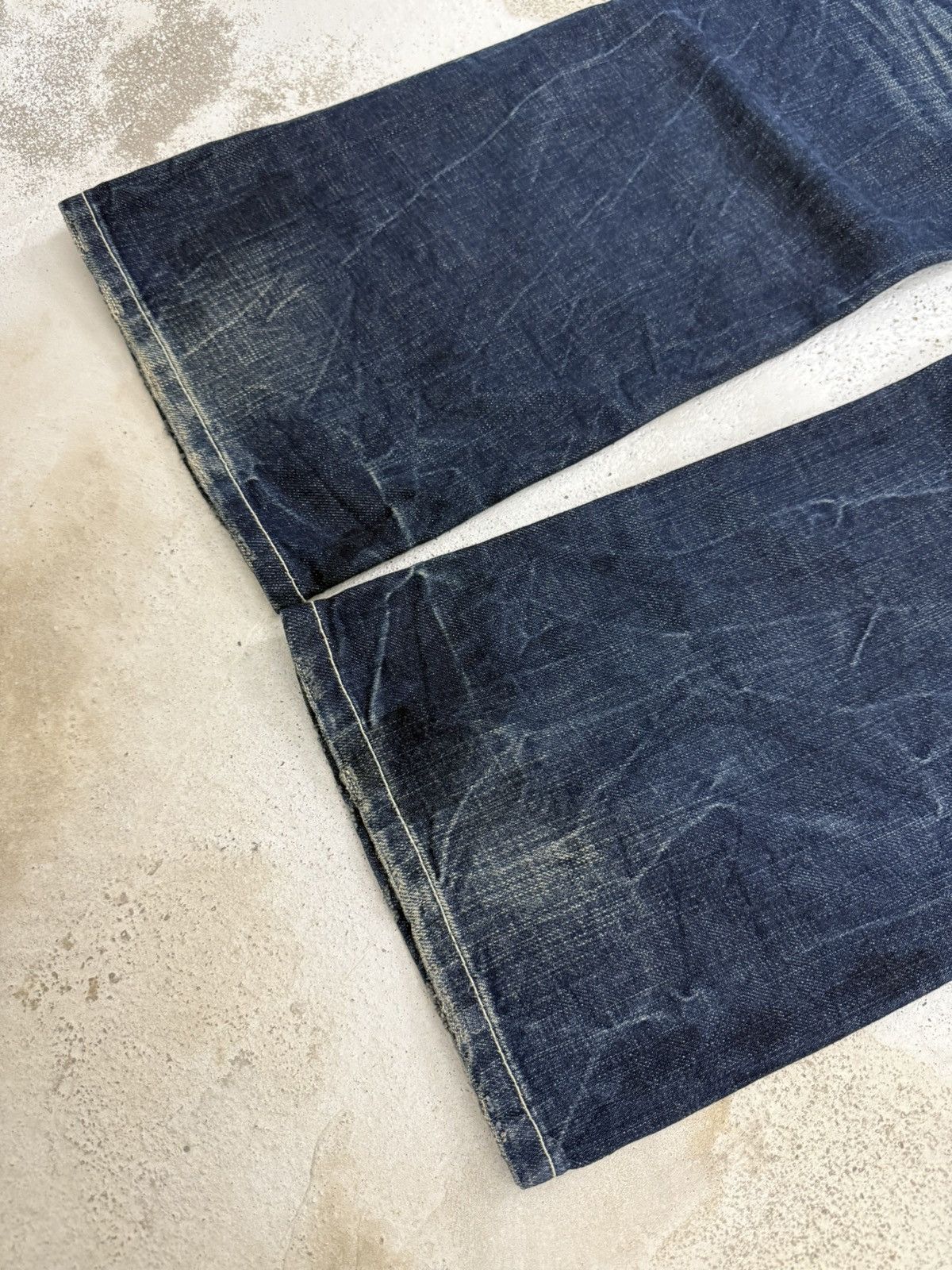 Hysteric Glamour × Japanese Brand Red Pepper Feather Wings Embroidered Lowrise Mud Flare Jeans Size US 27 - 5 Thumbnail