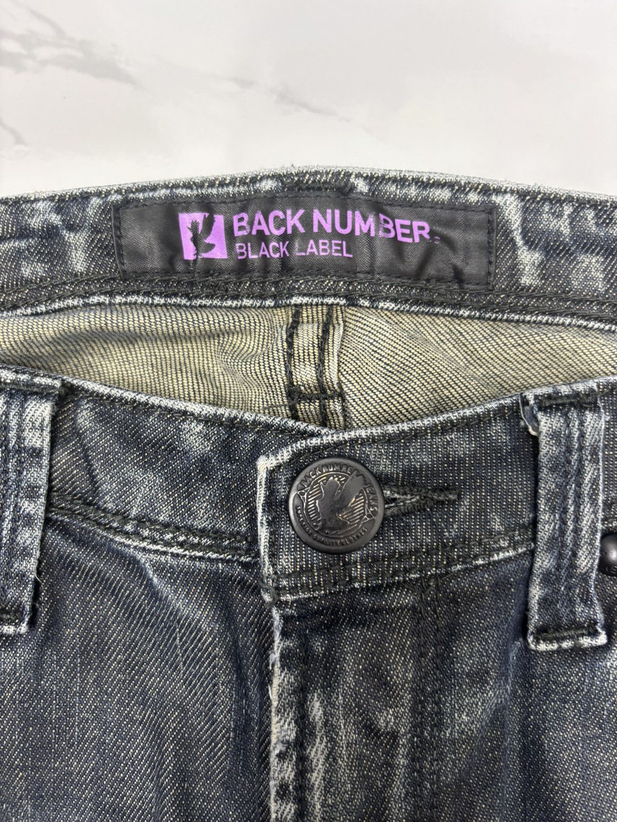 Hysteric Glamour × Undercover FLARE WAXED BACK NUMBER LOW RISE BOOTCUT JEANS FLARE JEAN Size US 32 / EU 48 - 10 Thumbnail