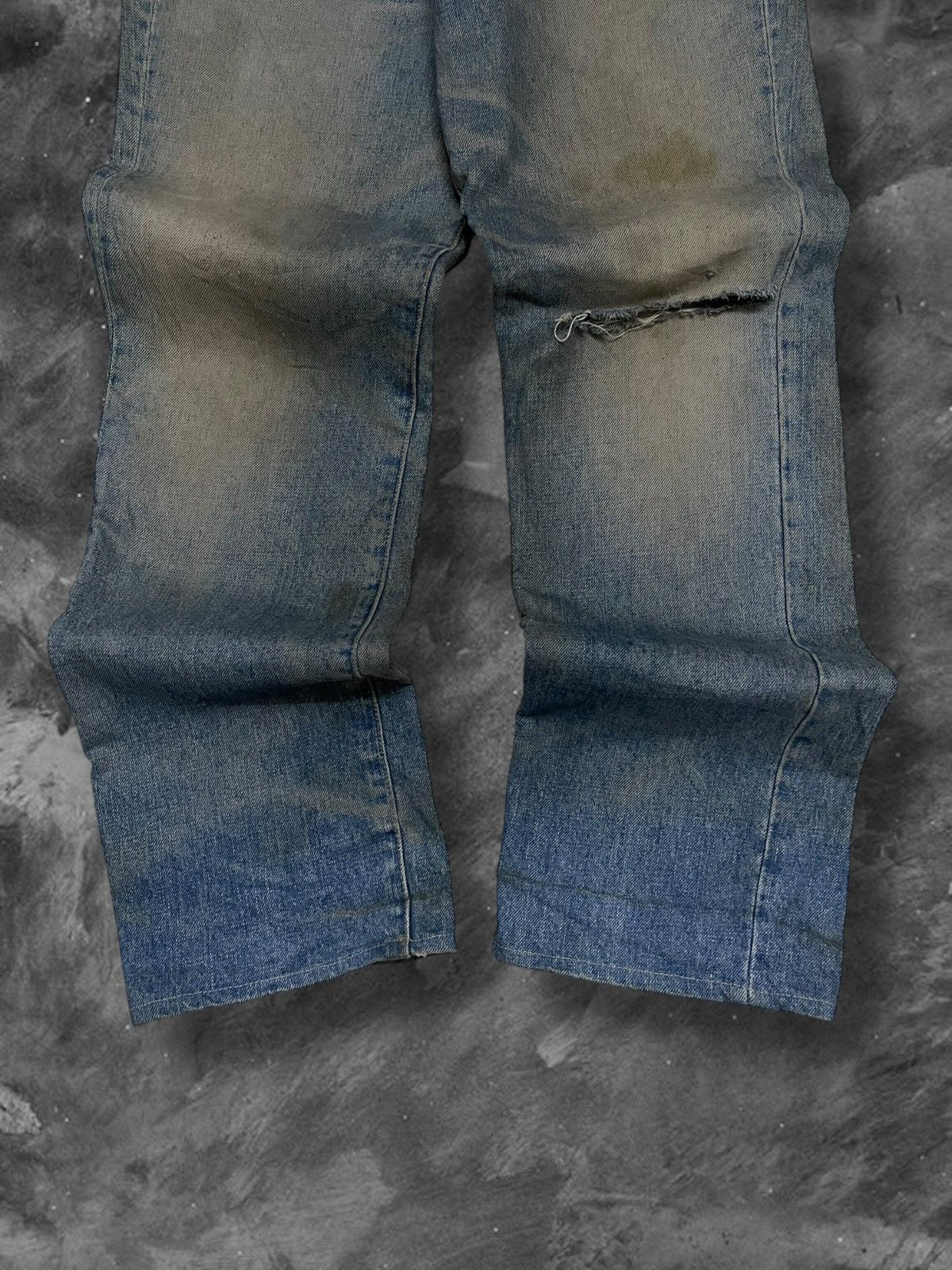 Japanese Brand Vintage 1990s Japan Designer POINT War Control Mudwash Denim Size US 29 - 3 Thumbnail
