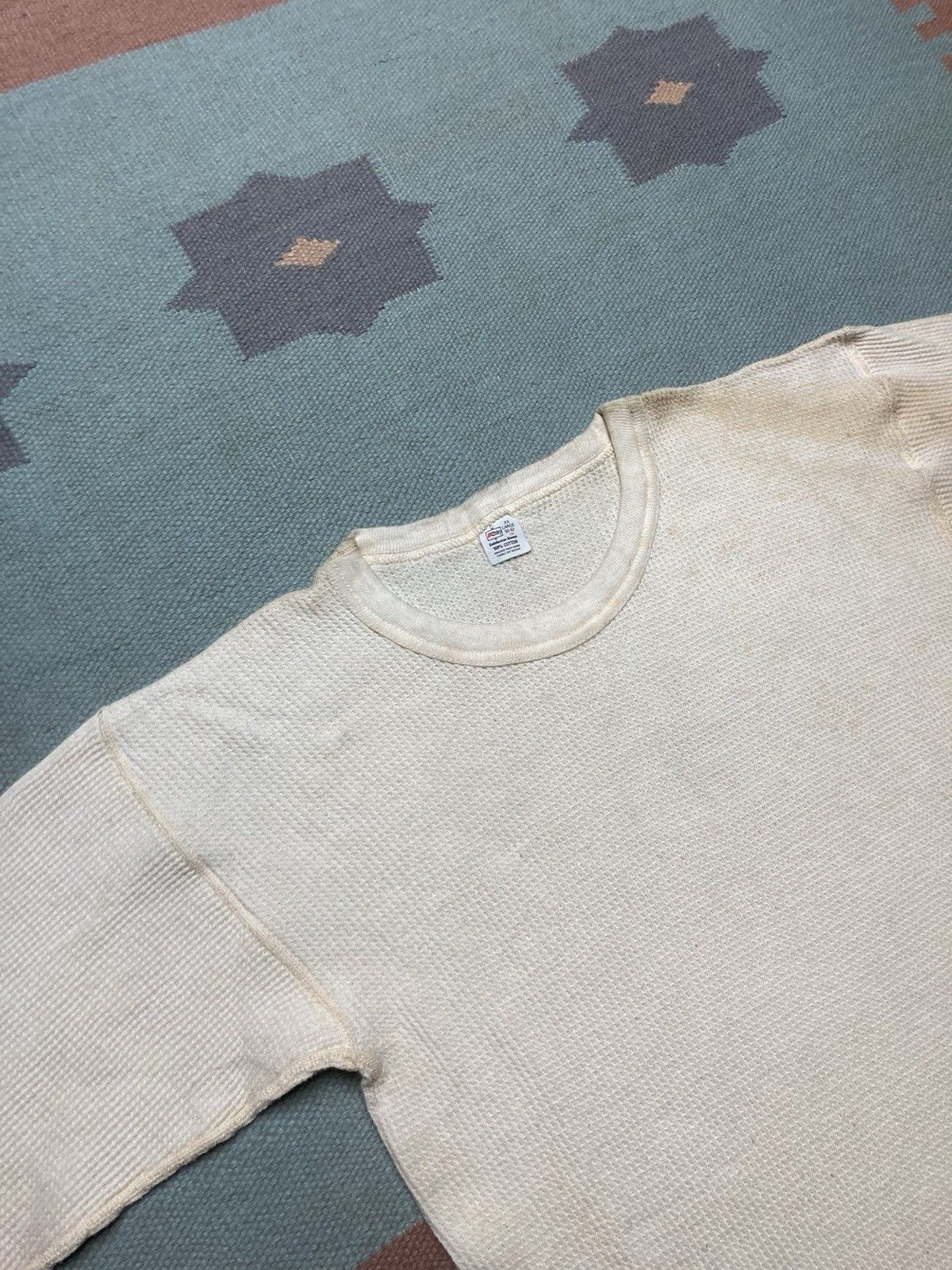 Vintage 70s waffle knit thermal shirt Kmart grunge cotton base XXL Size US XXL / EU 58 / 5 - 6 Thumbnail