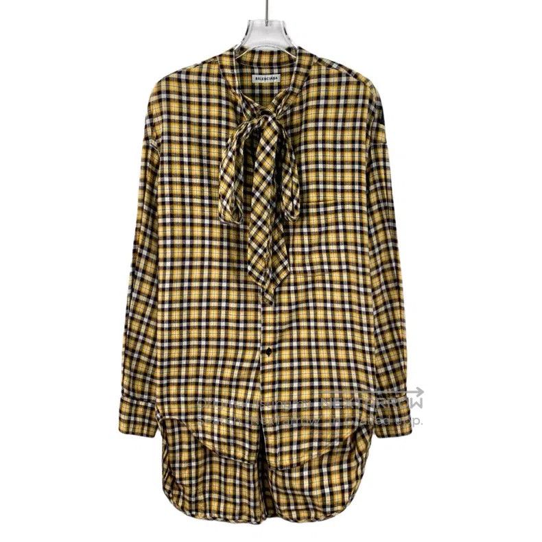 Balenciaga Balenciaga size 32 Multicolor Plaid Back Letter Print Cott Size S / US 4 / IT 40 - 1 Thumbnail