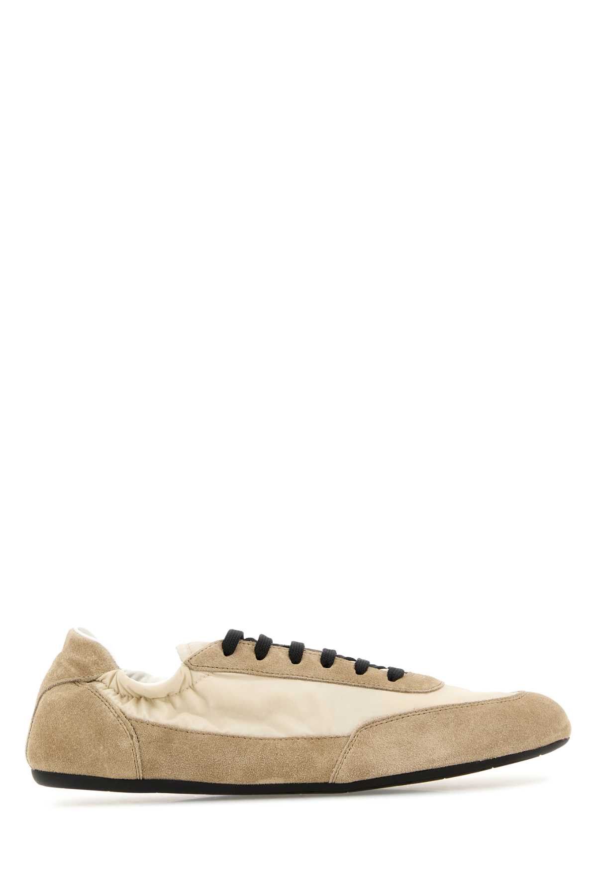 Prada Two-Tone Re-Nylon And Suede Collapse Sneakers Size US 7.5 / IT 37.5 - 1 Thumbnail