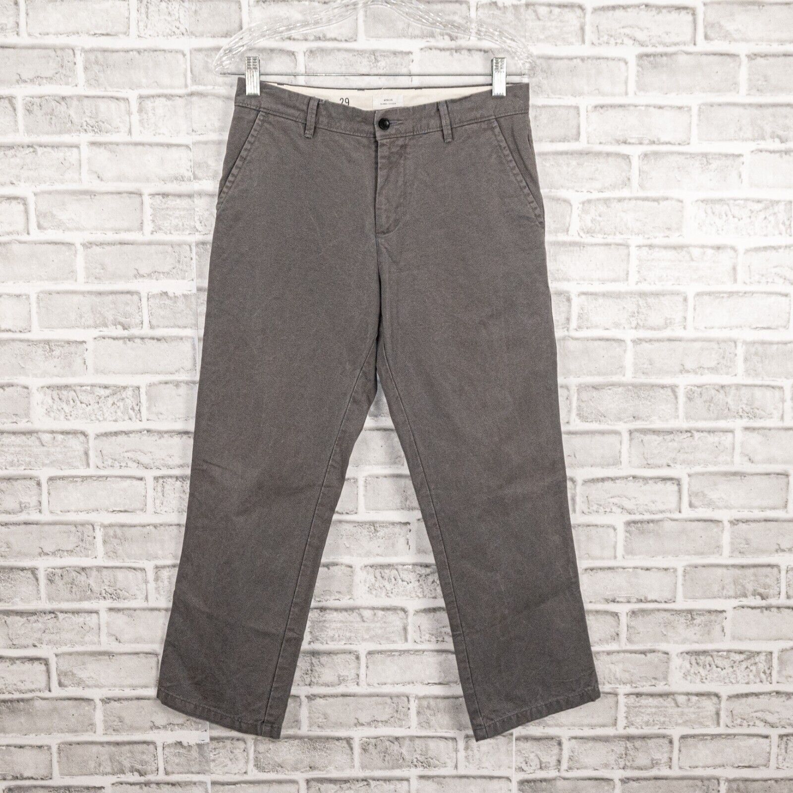 Apolis Apolis Men's Utility Chino Pants in Gray Cotton Size 29x25 Size US 29 - 1 Thumbnail