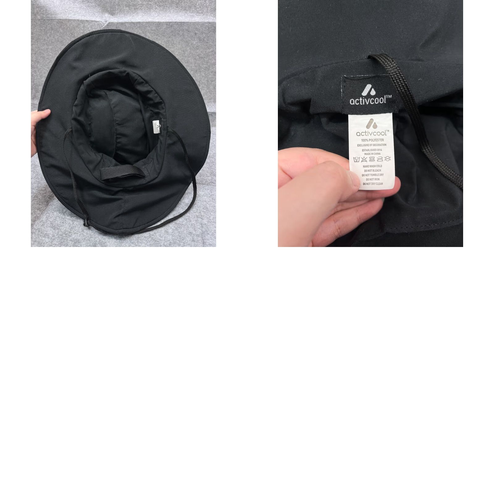Vintage Activecool Sun Hat Adult One Size Black Knit 100% Polyester Outdoors Size ONE SIZE - 9 Thumbnail