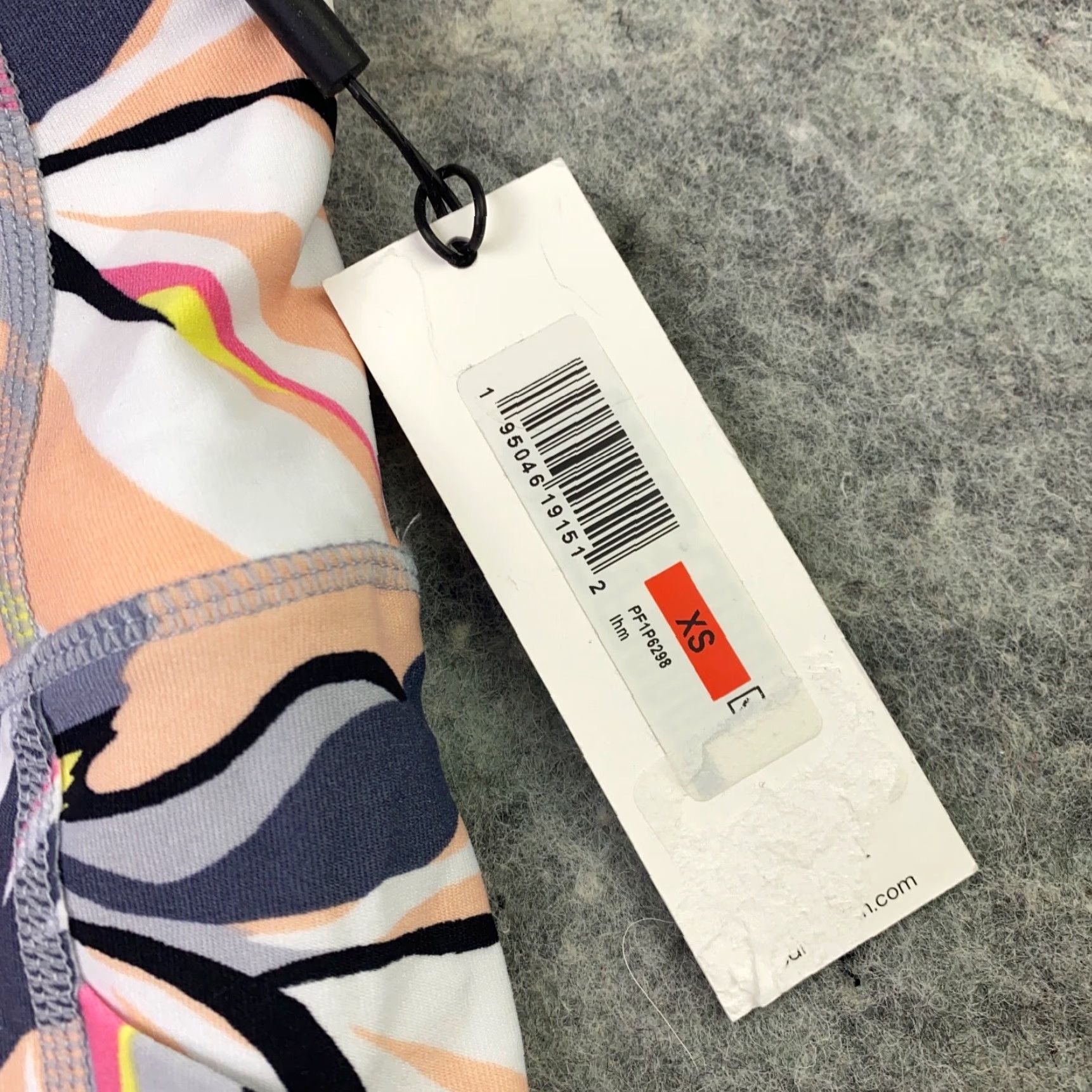 Calvin Klein Calvin Klein Leggings Womens XS Gray Floral Hi-Rise Cropped Pockets Nylon Spandex Size 26" / US 2 / IT 38 - 4 Thumbnail