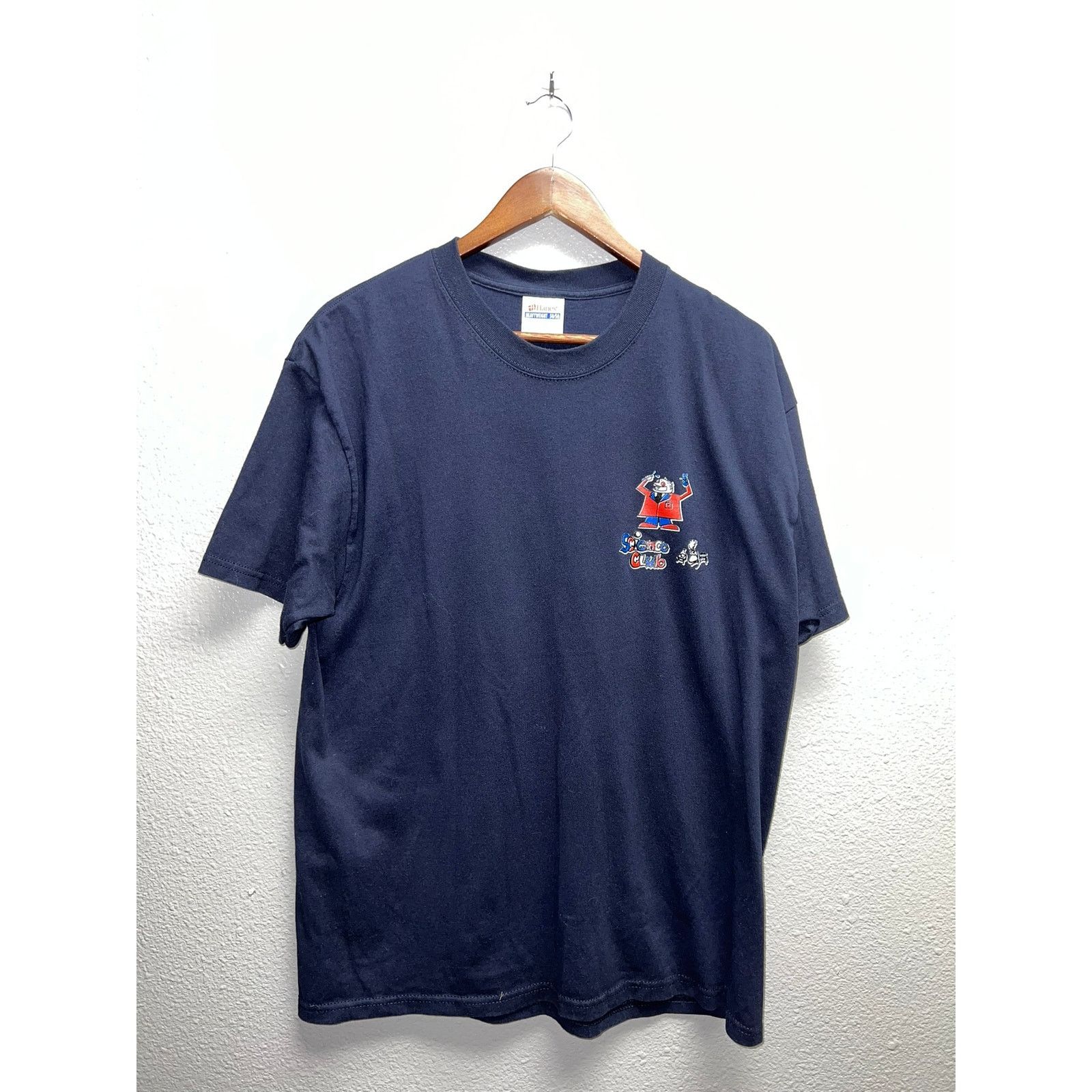 Hanes Vintage Science Shirt FFCHS Science Club Blue Tee Large Size US L / EU 52-54 / 3 - 2 Thumbnail