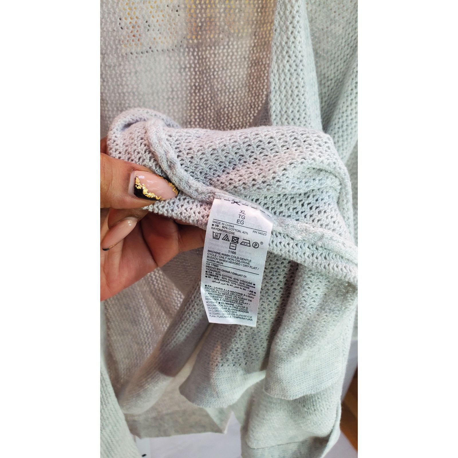 Old Navy Old Navy Grey Open Knit Cardigan XL Size XL / US 12-14 / IT 48-50 - 4 Thumbnail