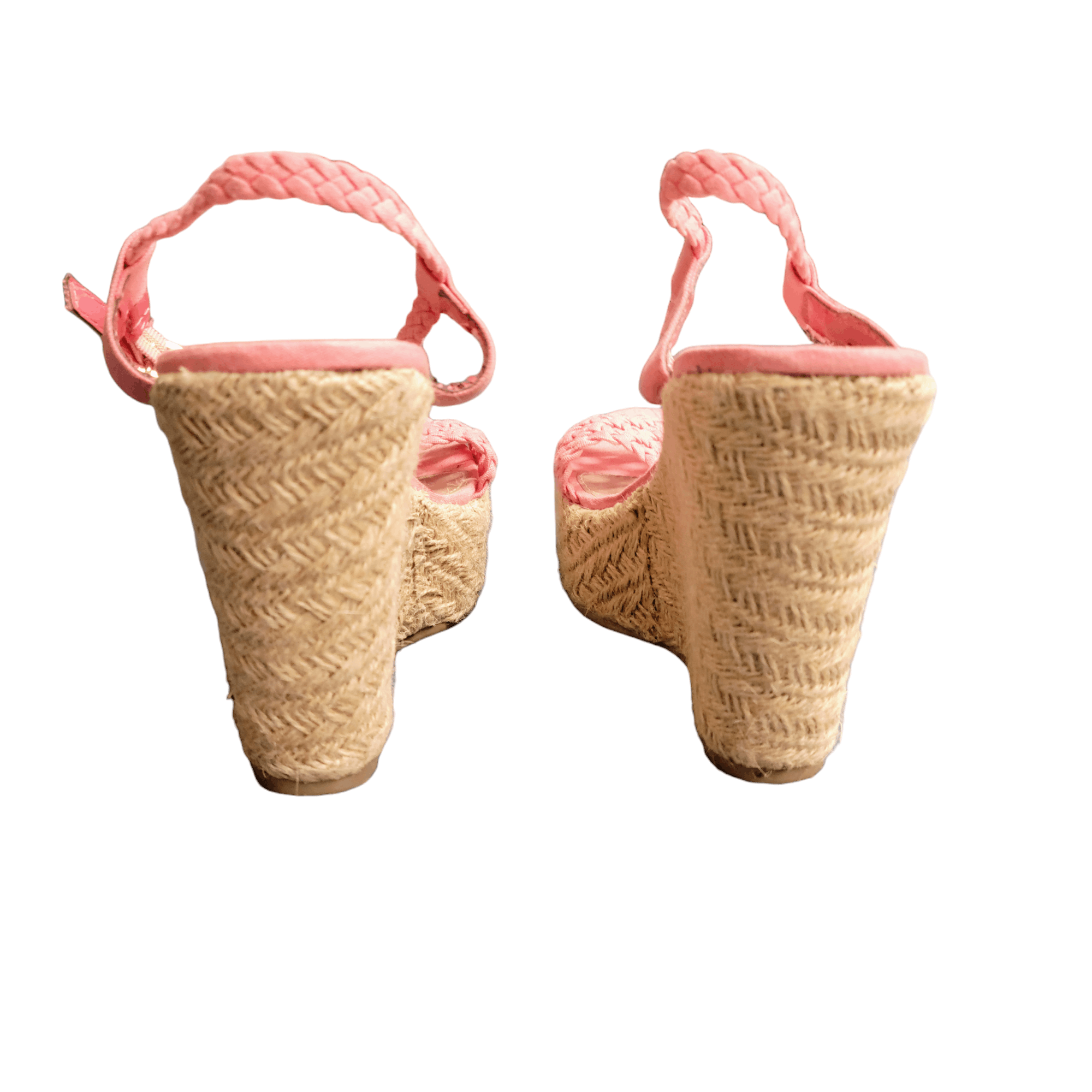 NBDN Nobrandedon Brash Pink Braided Platform High Heels Sandals Size US 9 / IT 39 - 4 Thumbnail