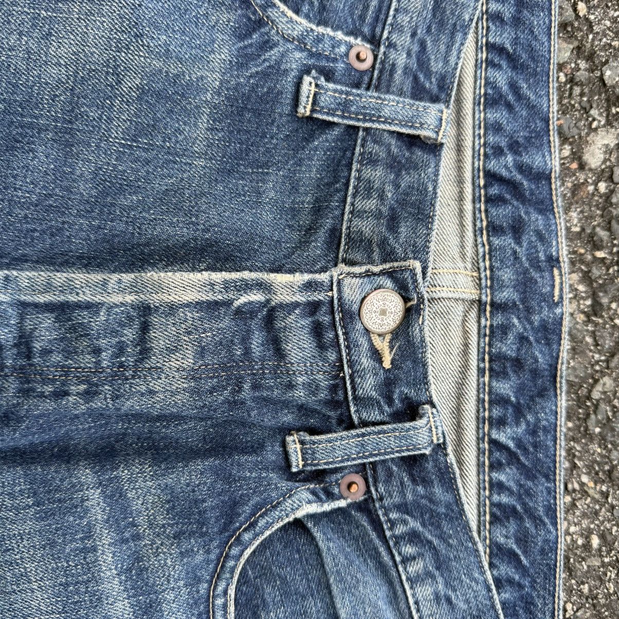 Japanese Brand VINTAGE YUNAHICA BUTTON FLY DENIM RIPPEP JEANS PANT Size US 33 - 8 Thumbnail