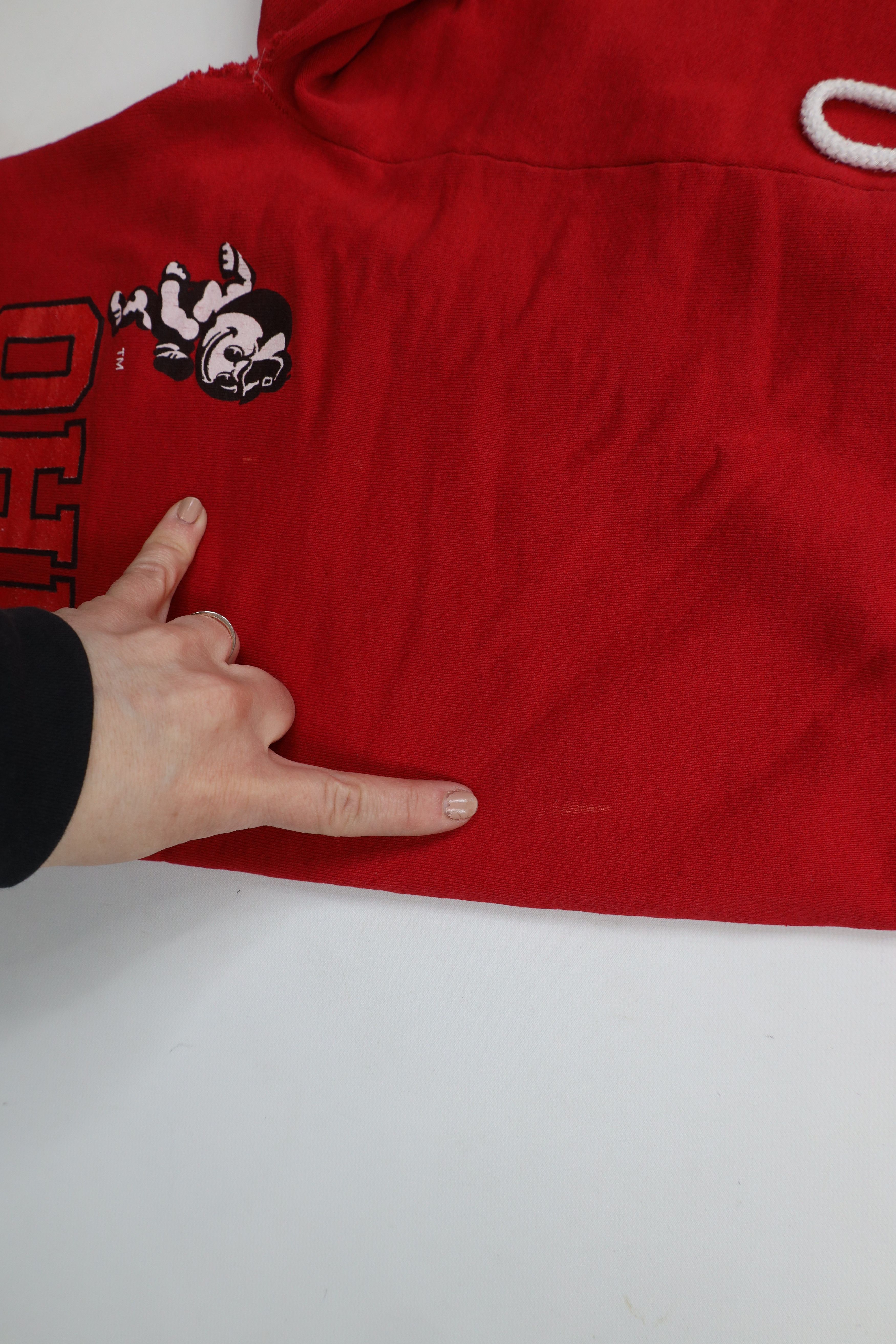 Vintage Vintage 90s Ohio State University Sweatpants Shorts Red USA Size US 34 / EU 50 - 6 Thumbnail