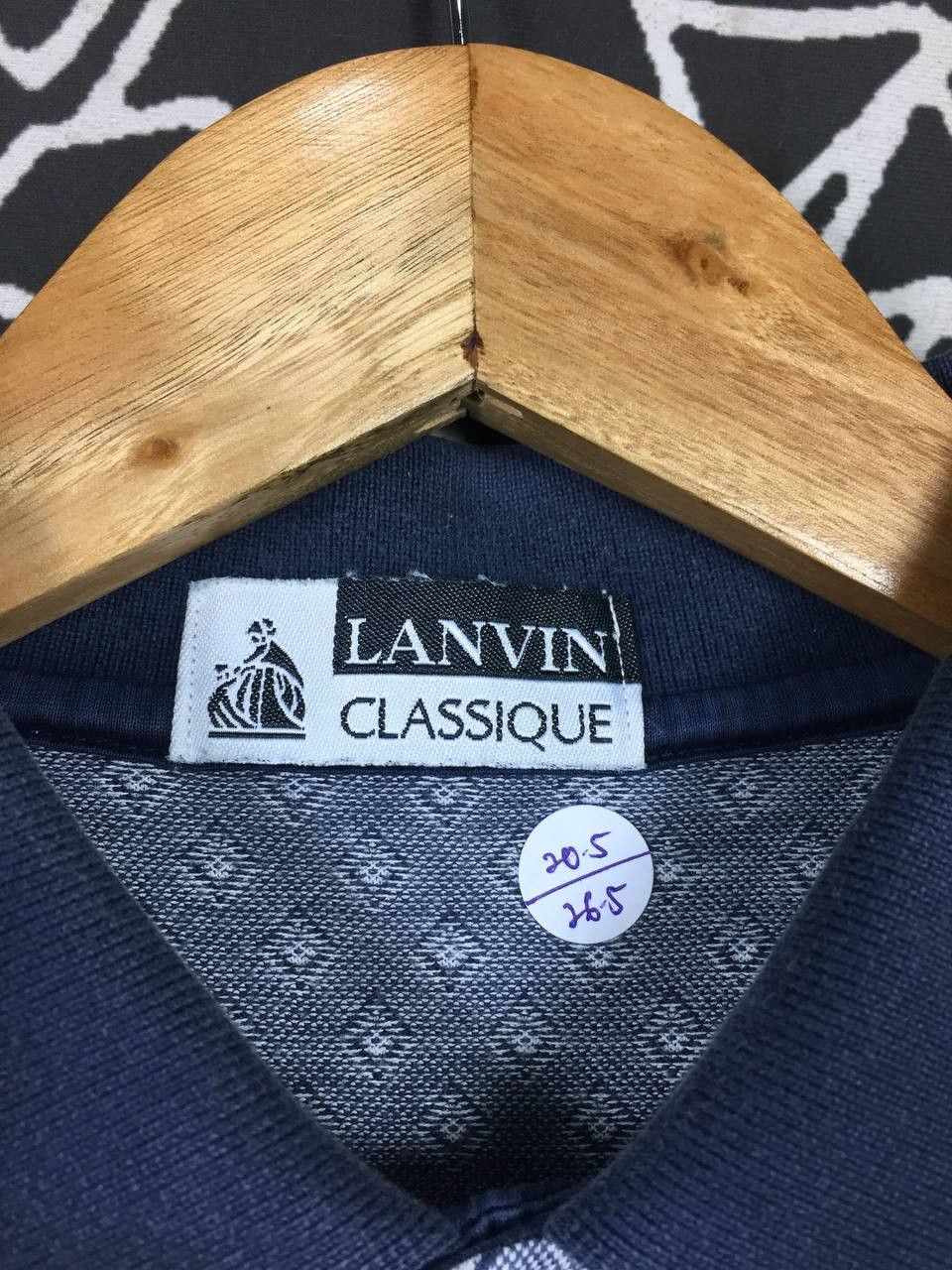 Lanvin Vtg Lanvin Classique Made In Italy Patterned Polo Tee Size US M / EU 48-50 / 2 - 7 Thumbnail
