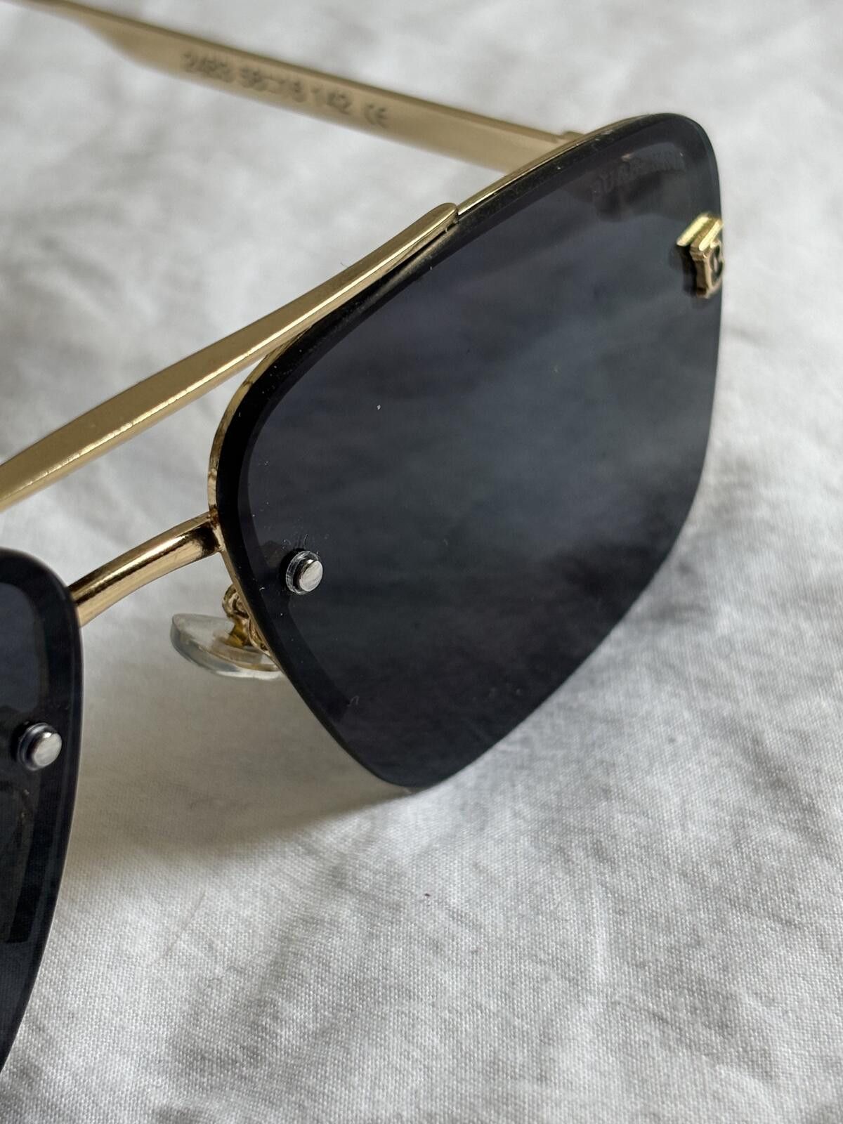 Burberry Burberry - Square Gradient Lens Sunglasses with Gold Frame Size ONE SIZE - 6 Thumbnail