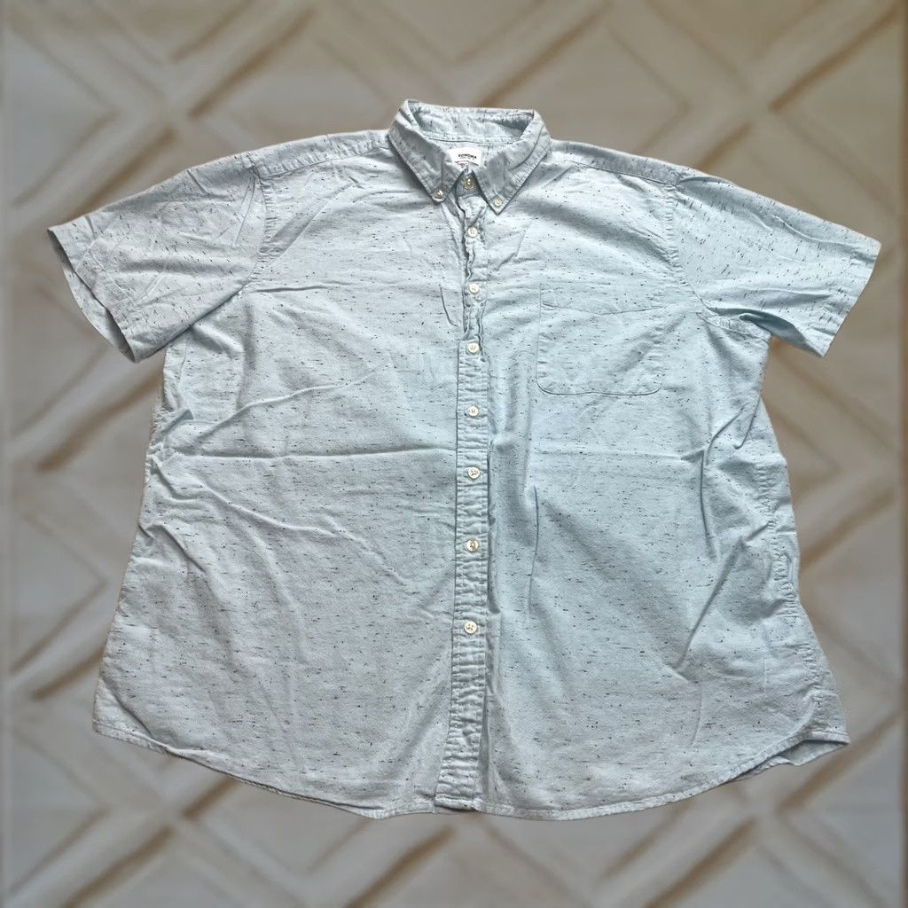 Vintage SONOMA Shirt Mens 3XL Light Blue Short Sleeve Button Down Collared Pocket Top Tie Front Tee Size US XXL / EU 58 / 5 - 1 Thumbnail