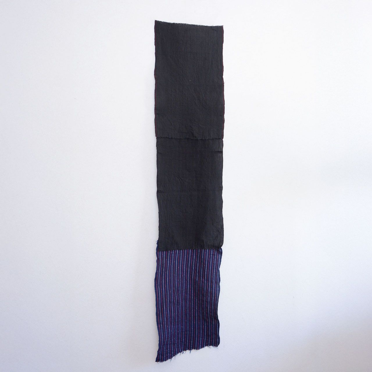 Other Vintage Japanese Cotton Patchwork Stole Stripe Hand Stitched Size ONE SIZE - 2 Thumbnail