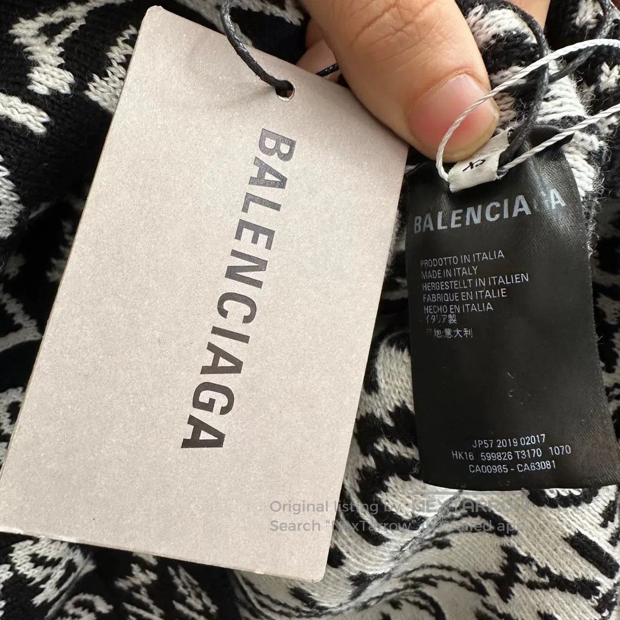 Balenciaga Balenciaga Knit All-Over Print Sweater. Size US XS / EU 42 / 0 - 4 Thumbnail