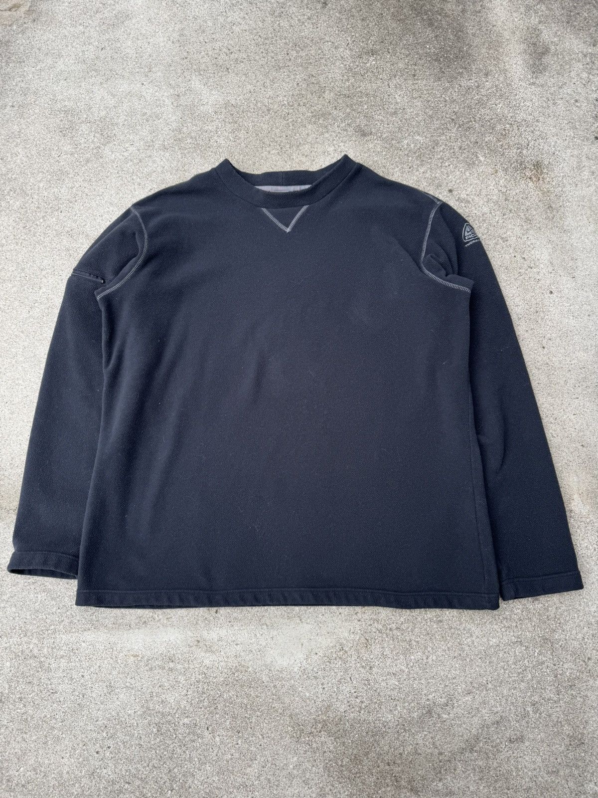 Nike ACG × Vintage Vtg 90’s Nike ACG Thermal Fleece Black Long Sleeve Shirt XXL Size US XXL / EU 58 / 5 - 1 Thumbnail