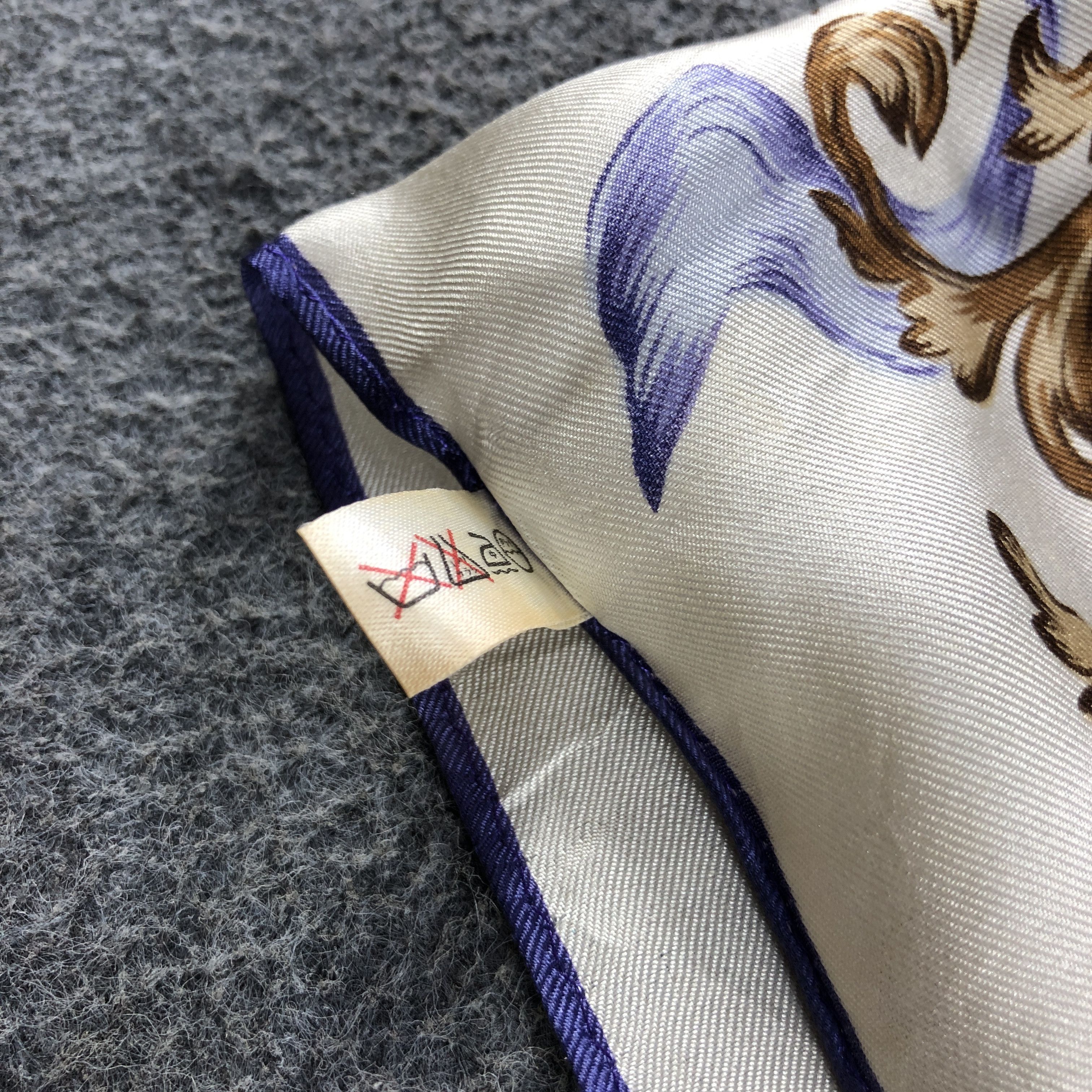 Vintage Roma Gennaio Baroque Silk Scarf M1356 Size ONE SIZE - 7 Thumbnail