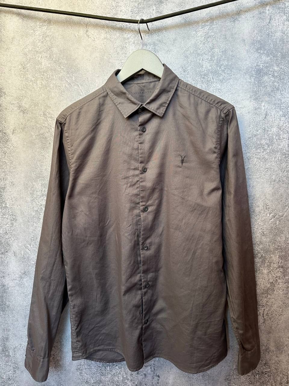 Allsaints × Designer ALLSAINTS Bixby Long Sleeve Shirt Gray Button Up Size US S / EU 44-46 / 1 - 2 Thumbnail