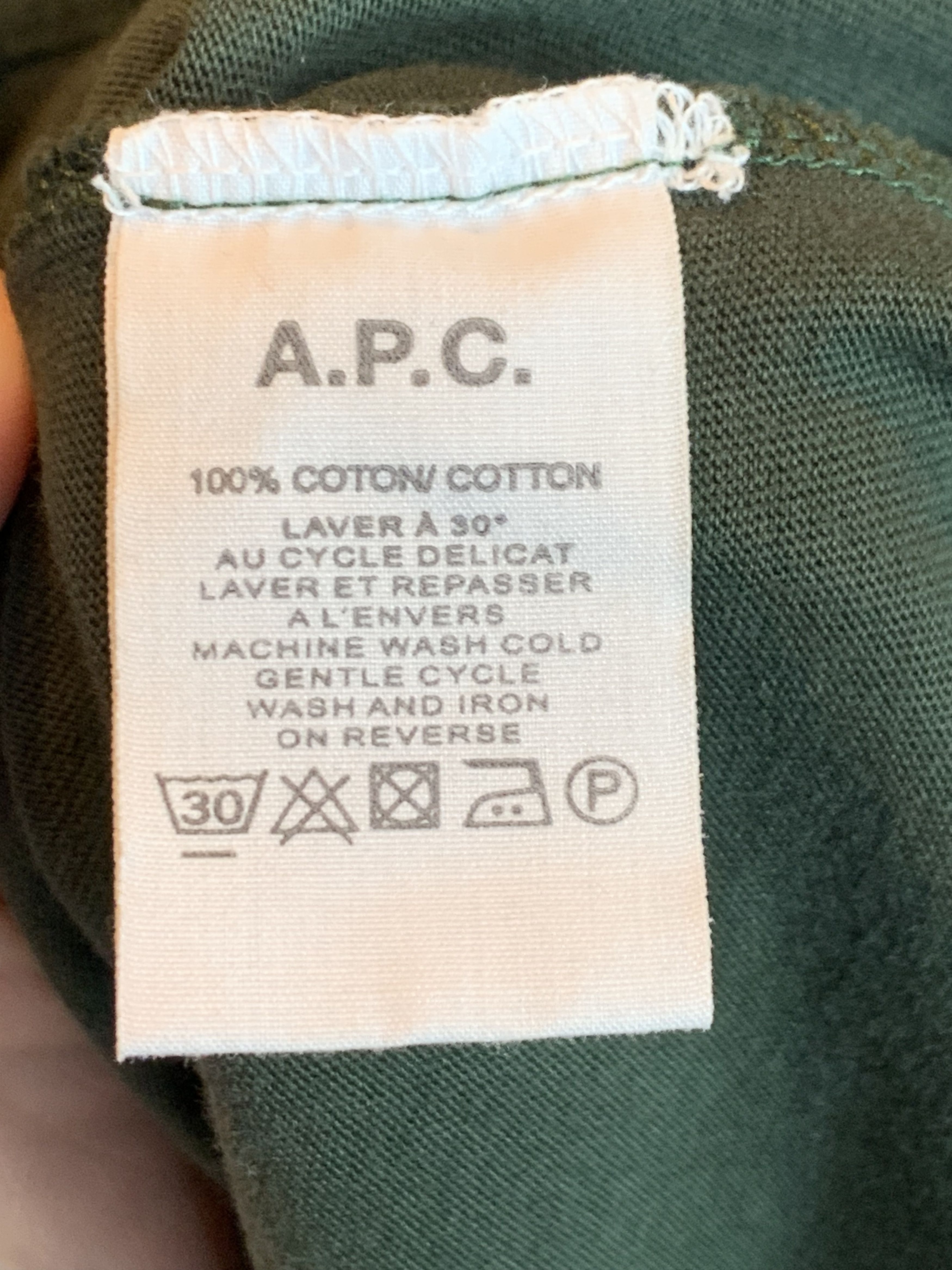 A.P.C. *RARE* A.P.C. Pocket Faded Green T-Shirt - Large Size US L / EU 52-54 / 3 - 8 Thumbnail
