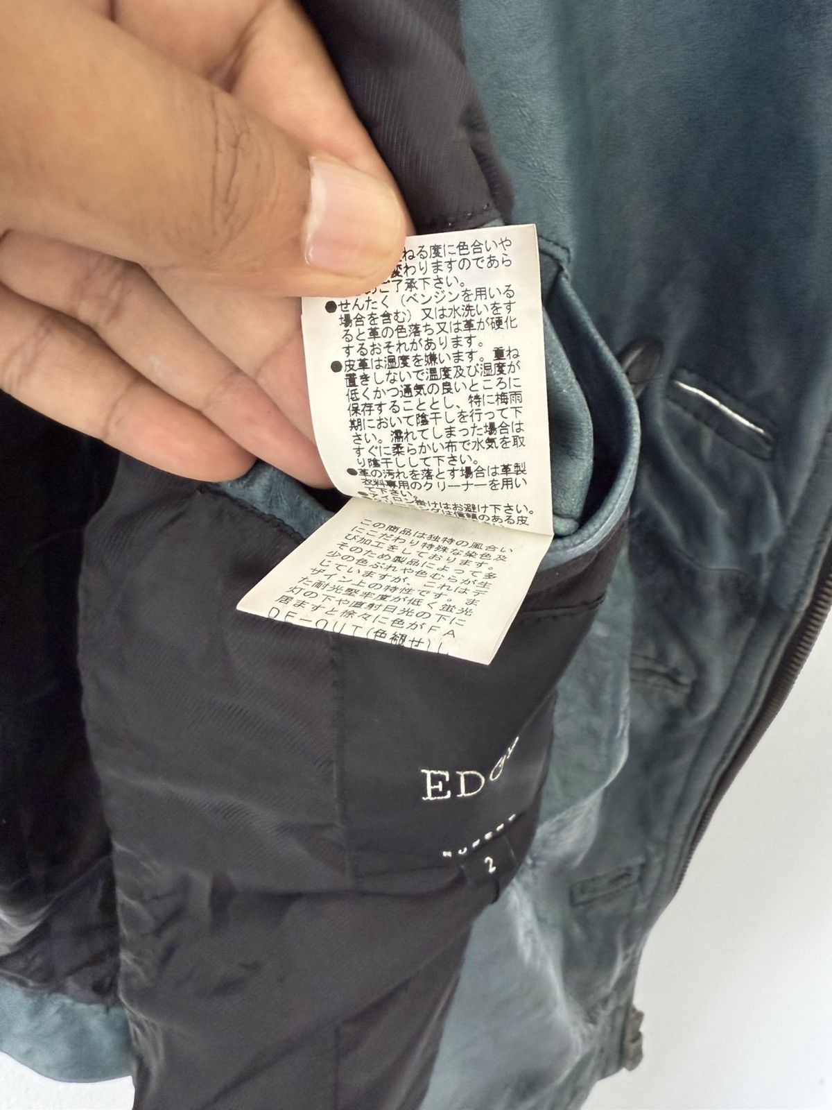 Genuine Leather × Japanese Brand JAPAN BRAND DISTRESS LEATHER JACKET EDGE RUPERT BIKER STYLE Size US M / EU 48-50 / 2 - 12 Thumbnail