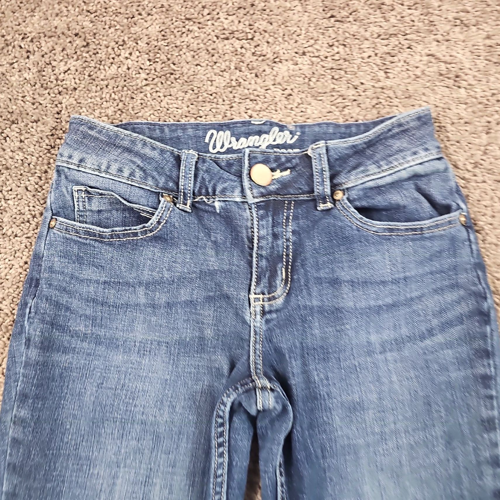 Wrangler Wrangler Jeans Womens 3 Bootcut Low Rise Dark Wash Western Stretch Denim 24x31 Size 26" / US 2 / IT 38 - 2 Thumbnail