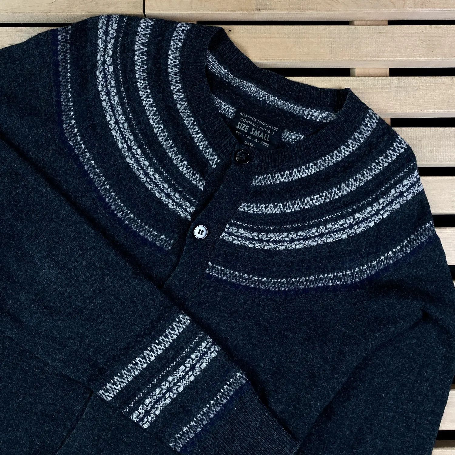 Allsaints Mens Sweater Sigur Cardigan Allsaints Size S Size US S / EU 44-46 / 1 - 2 Thumbnail