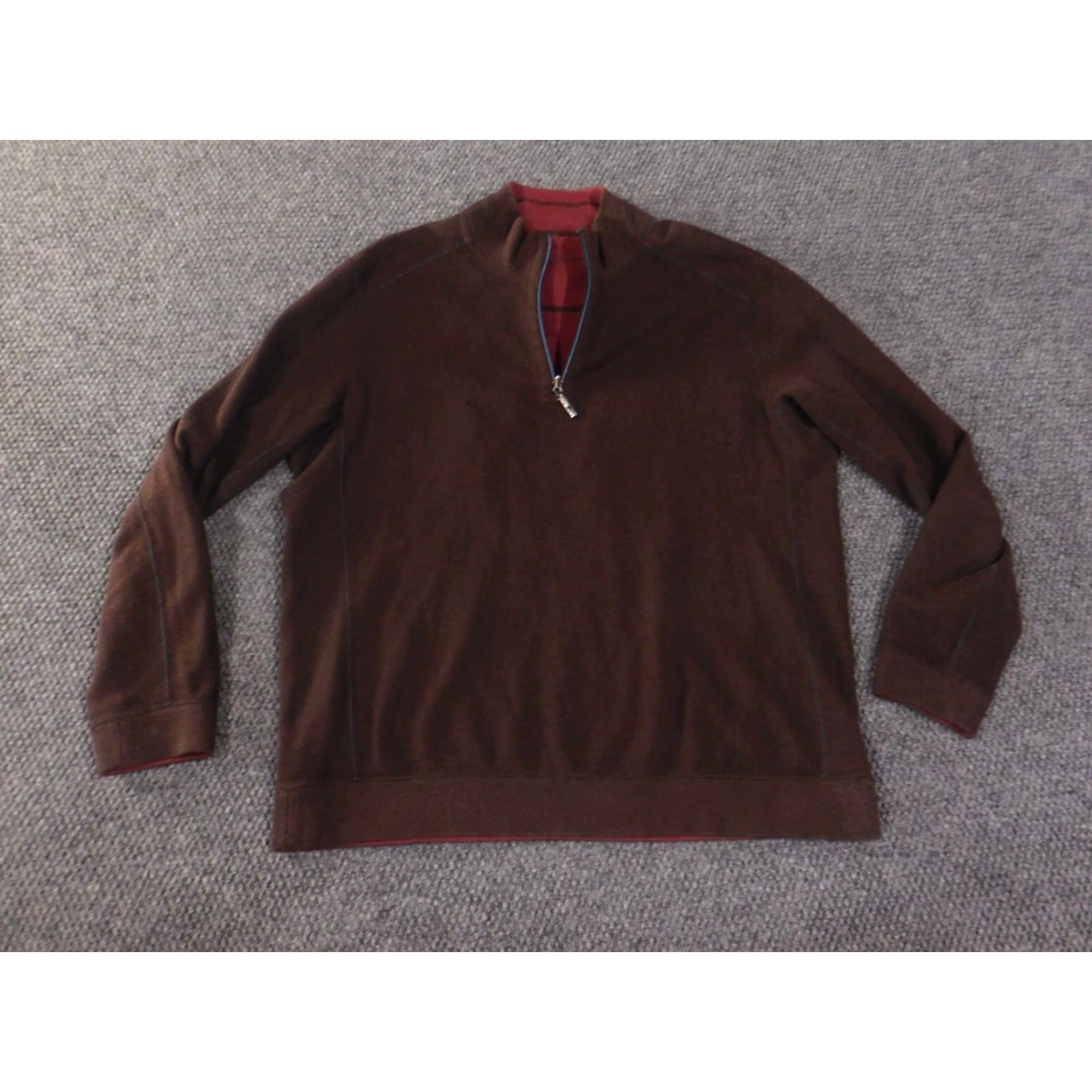 Tommy Bahama Tommy Bahama Reversible Sweater XL Brown Mens Stretch Logo Pullover Size US XL / EU 56 / 4 - 3 Thumbnail