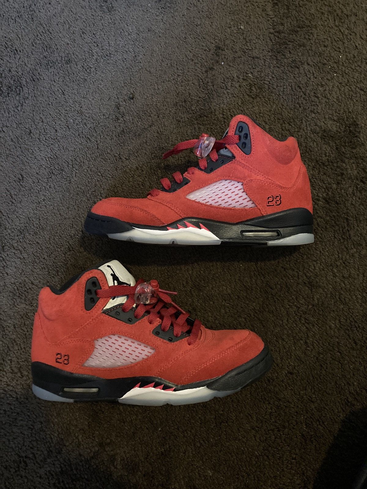 Jordan Brand Air Jordan 5 Retro “Red Suede” Size US 5.5 / IT 35.5 - 3 Thumbnail