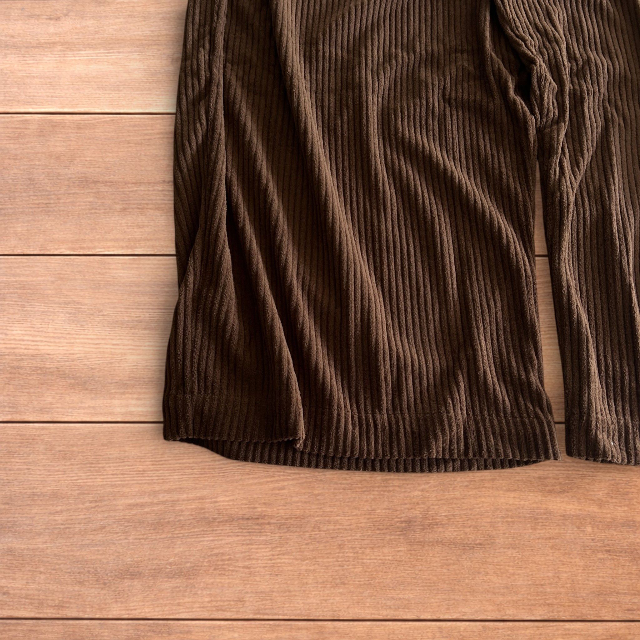 Japanese Brand Super baggy wide leg corduroy trousers joggers in brown. Size US 36 / EU 52 - 4 Thumbnail