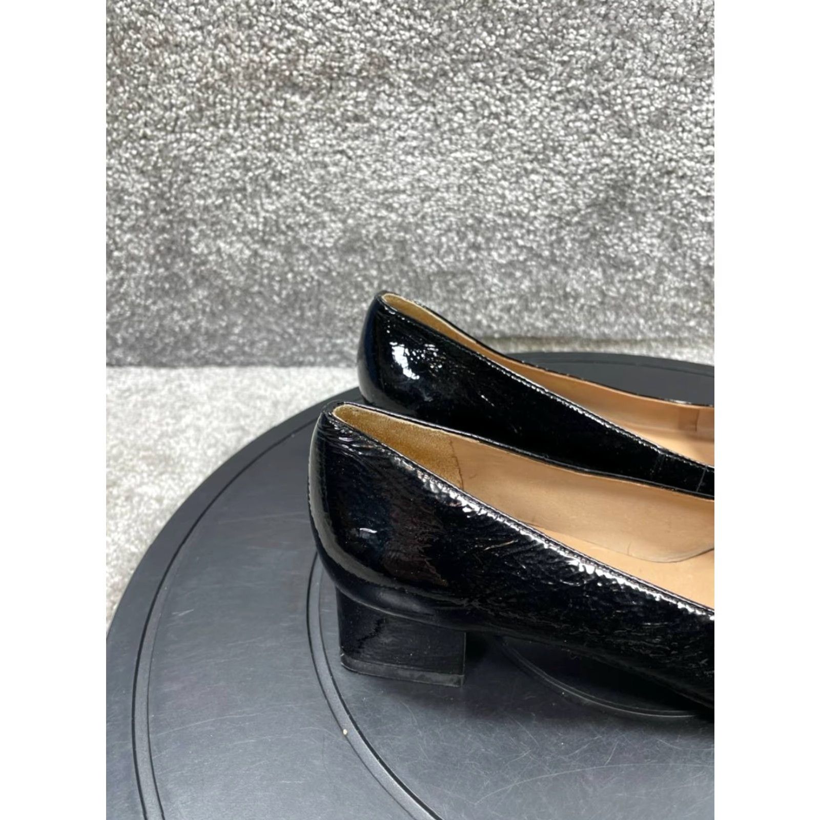 Lilly Pulitzer VINTAGE Lilly Pulitzer Heels Women Size 6 M Pump Black Patent Leather Square Toe Slip On Size US 6 / IT 36 - 3 Thumbnail
