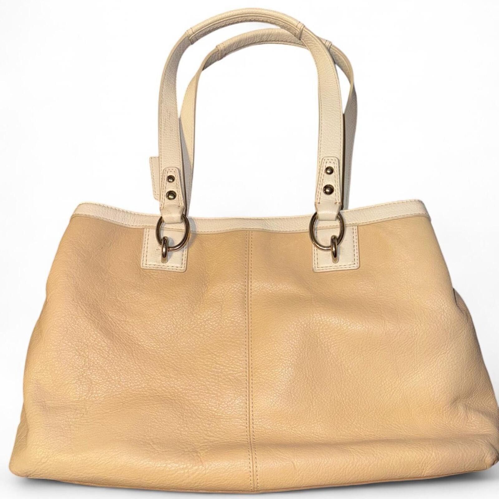 Coach Tan Cream Coach Purse Size ONE SIZE - 2 Thumbnail