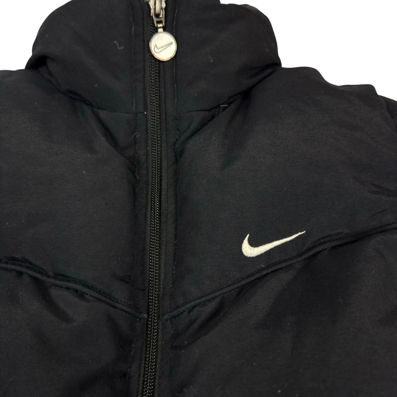 Nike × Vintage Nike Women's Black Swoosh Logo Full Zip Puffer Jacket XS Size XS / US 0-2 / IT 36-38 - 4 Thumbnail