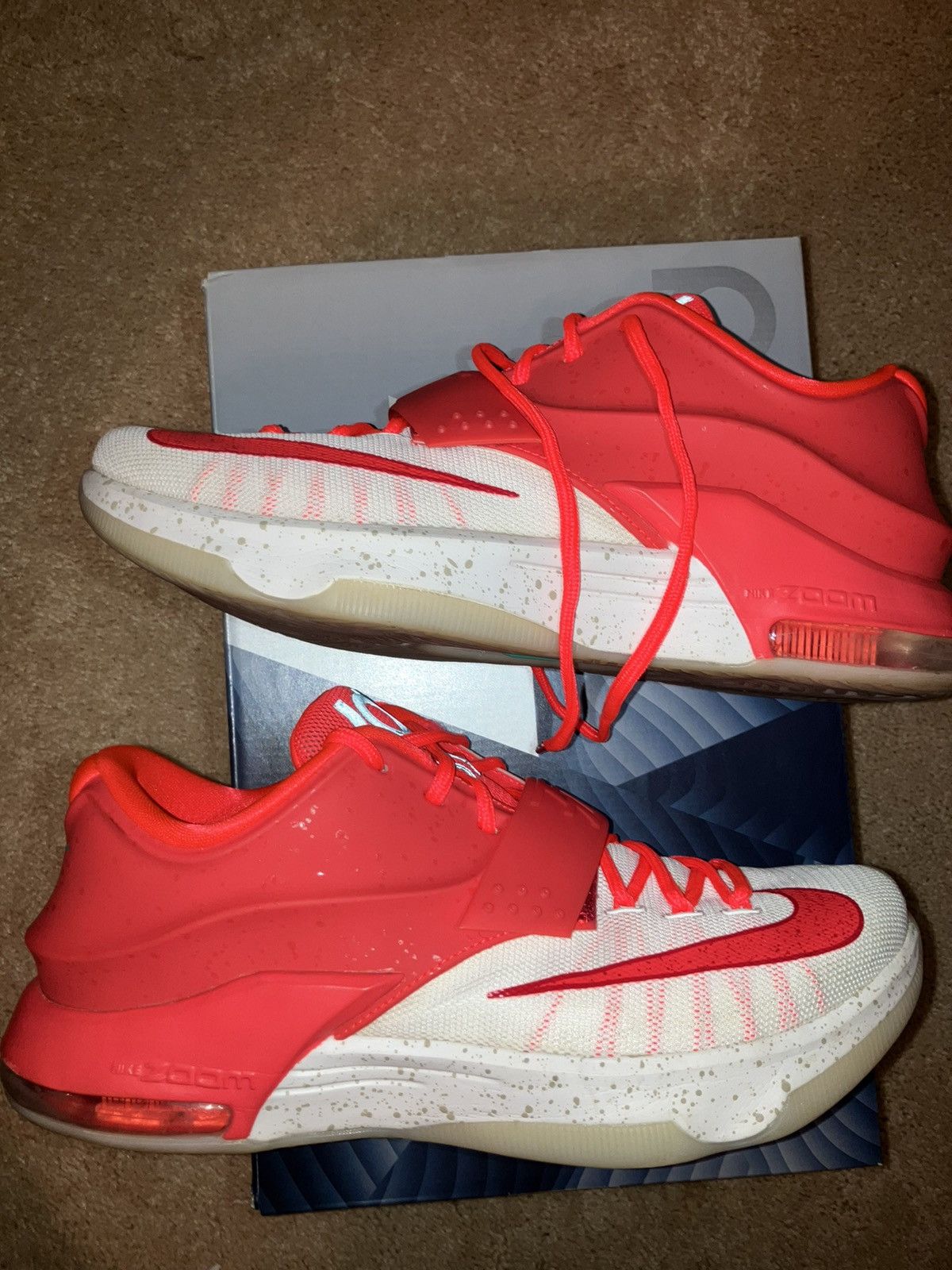 Kevin Durant Nike KD 7 Christmas Egg Nog sz 10 Grailed