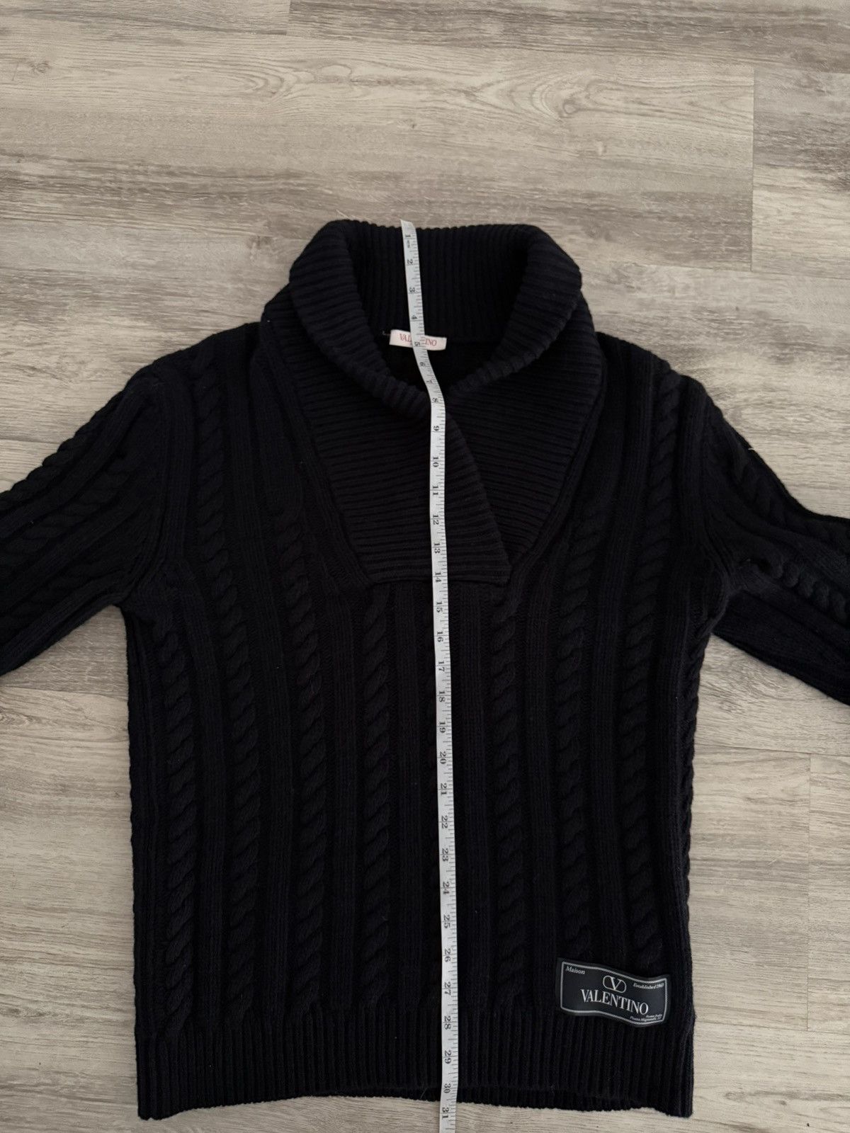 Valentino Valentino Garavani cable-knit virgin wool jumper medium Size US M / EU 48-50 / 2 - 10 Thumbnail