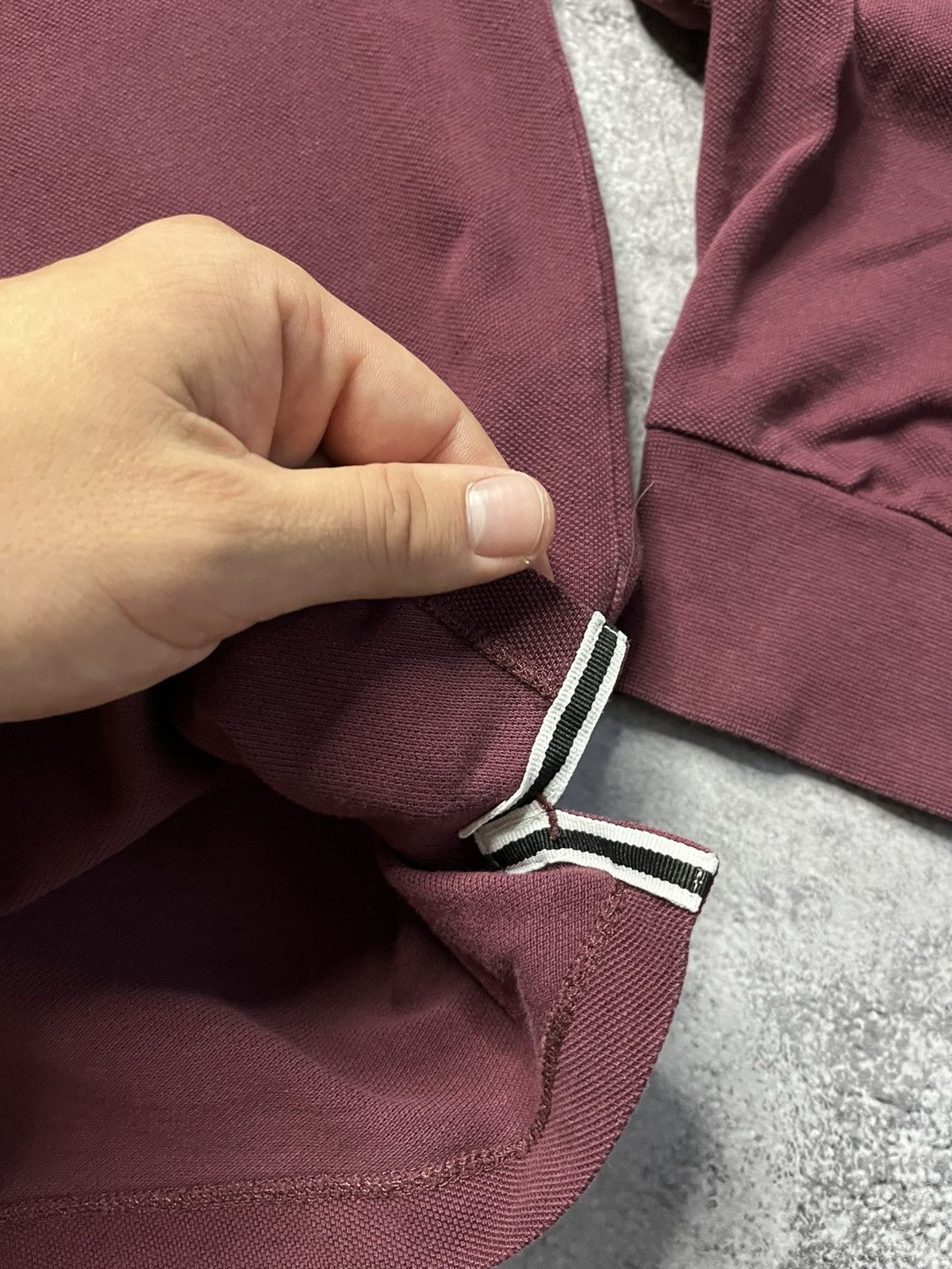 Stone Island Stone Island Long Sleeve Polo Patch Program Burgundy Men’s S Size US S / EU 44-46 / 1 - 9 Thumbnail