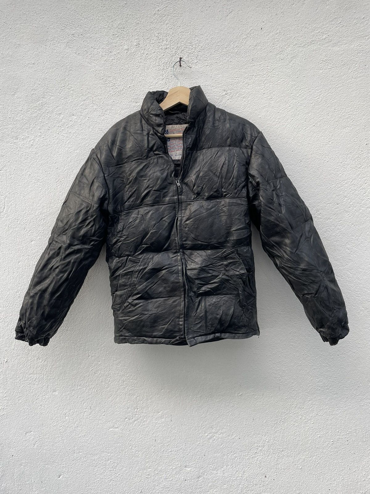 Vintage Vtg Heroes Line Goose Down Leather Puffer Jacket Size 34 Size US XXS / EU 40 - 1 Thumbnail