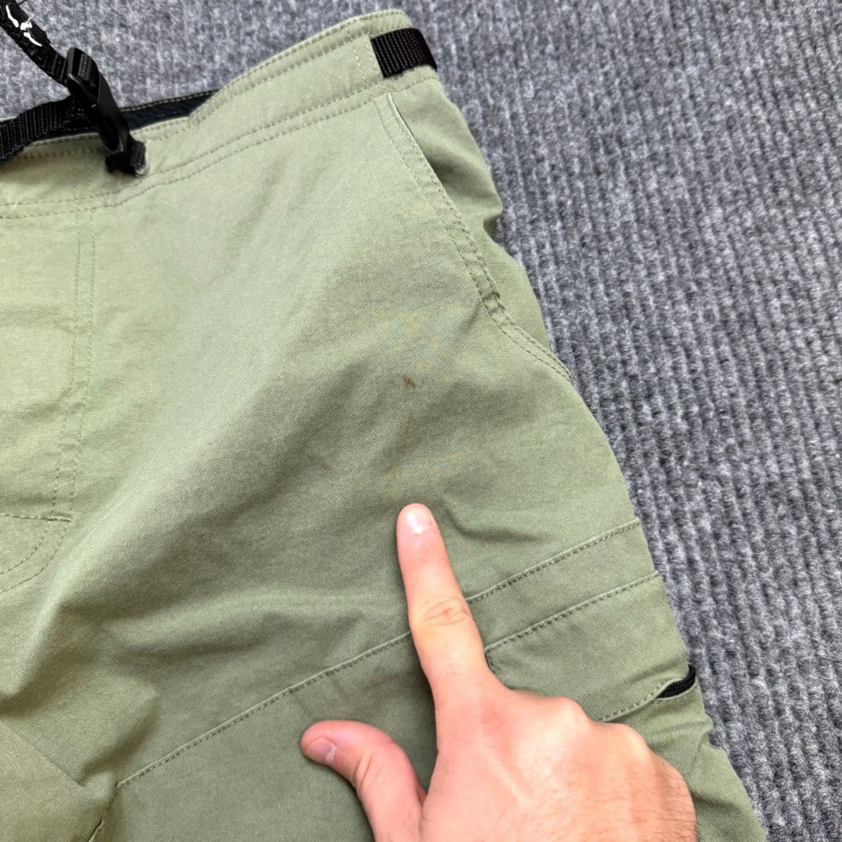 Prana prAna Pants Mens M 34x33 Green Nylon Belted Convertible Roll Up Cargo Pocket Regular Size US 31 - 5 Thumbnail