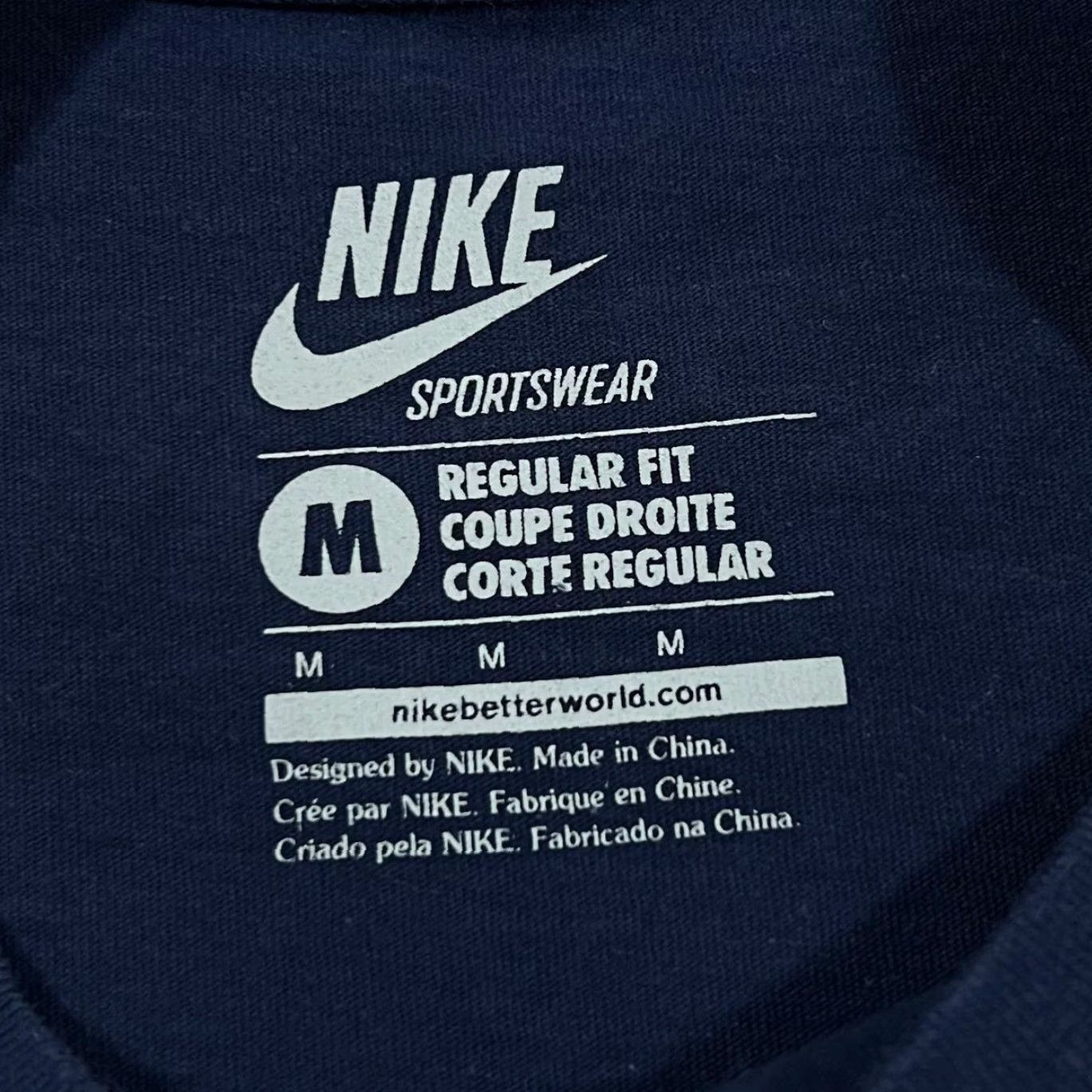 Nike NIKE T-Shirt Short Sleeve Pocket Embroidered Mini Logo Navy Blue Medium Mens Size US M / EU 48-50 / 2 - 4 Thumbnail