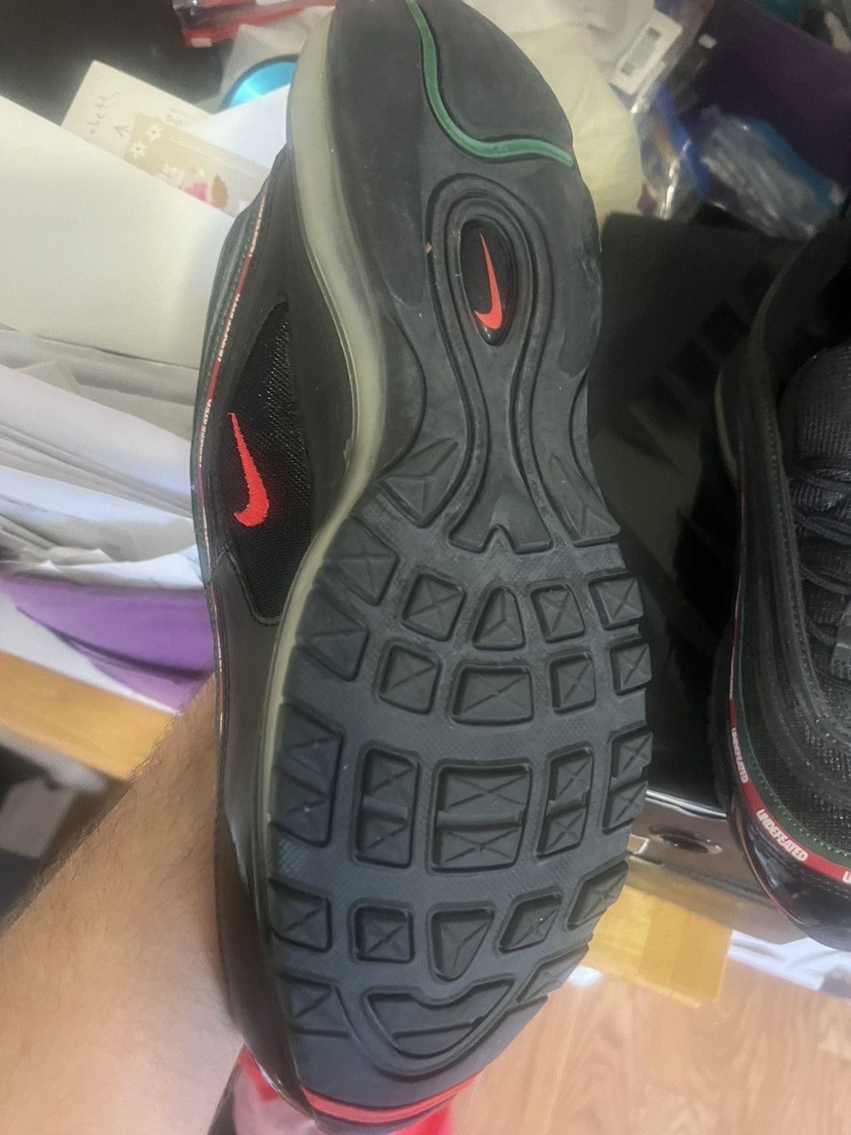 Nike Nike Undefeated x Air Max 97 OG Black Size 10.5 AJ1986 001 Size US 10.5 / EU 43-44 - 6 Thumbnail