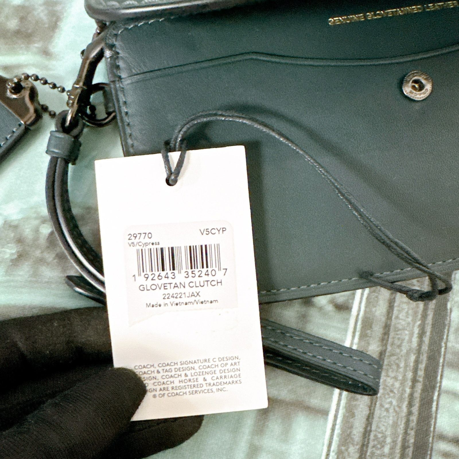 Coach Coach 29770 Govetanned Clutch IN Cypress Size ONE SIZE - 6 Thumbnail