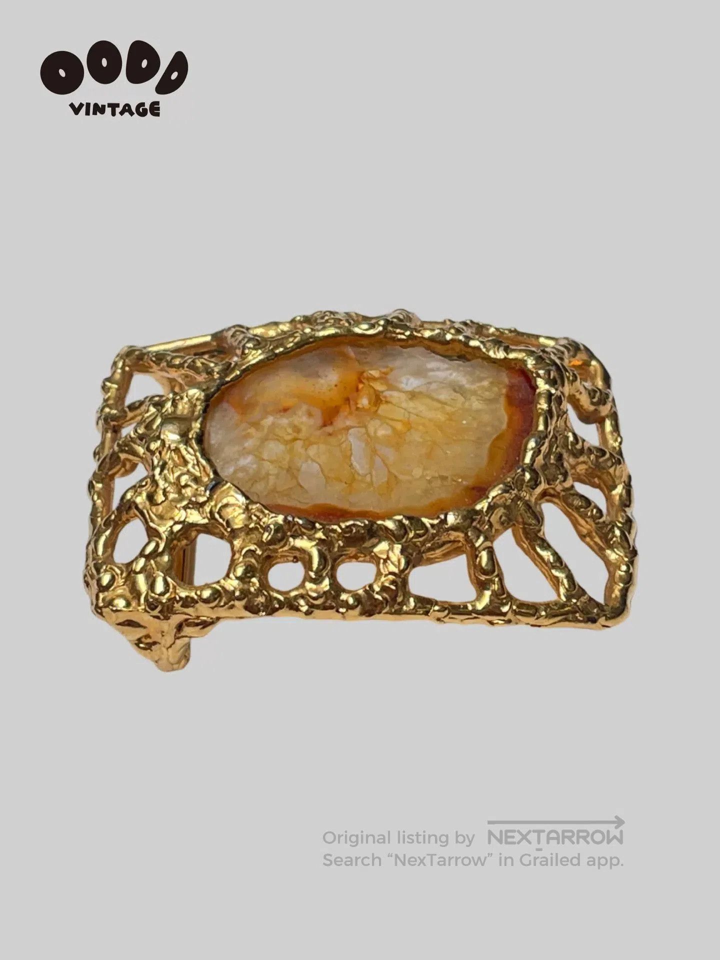 VINNY's Vintage French Gold Frame Belt Buckle. Size ONE SIZE - 5 Thumbnail