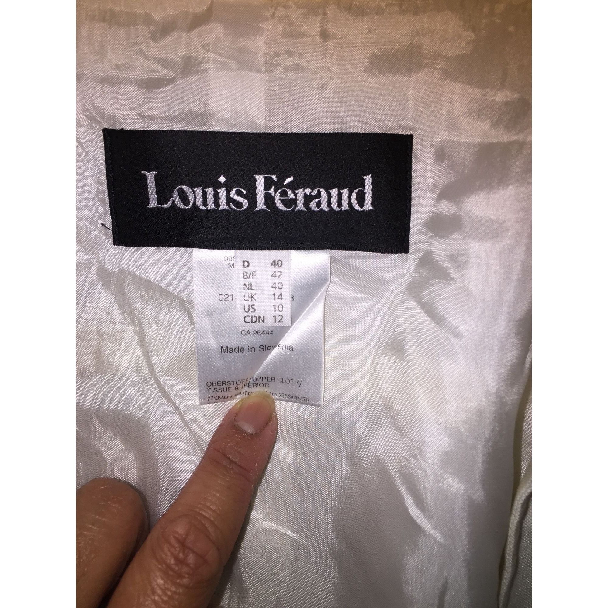 Louis Feraud Louis Feraud Women's White Buttoned & Collared Shirt Size 10 Size L / US 10 / IT 46 - 5 Thumbnail