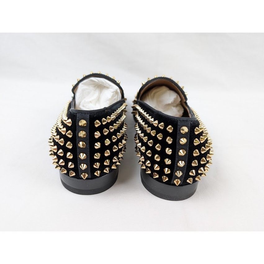 Christian Louboutin o1rshd1 Dandelion Spikes Flat Shoes in Black/Dorado Size US 10 / EU 43 - 13 Thumbnail