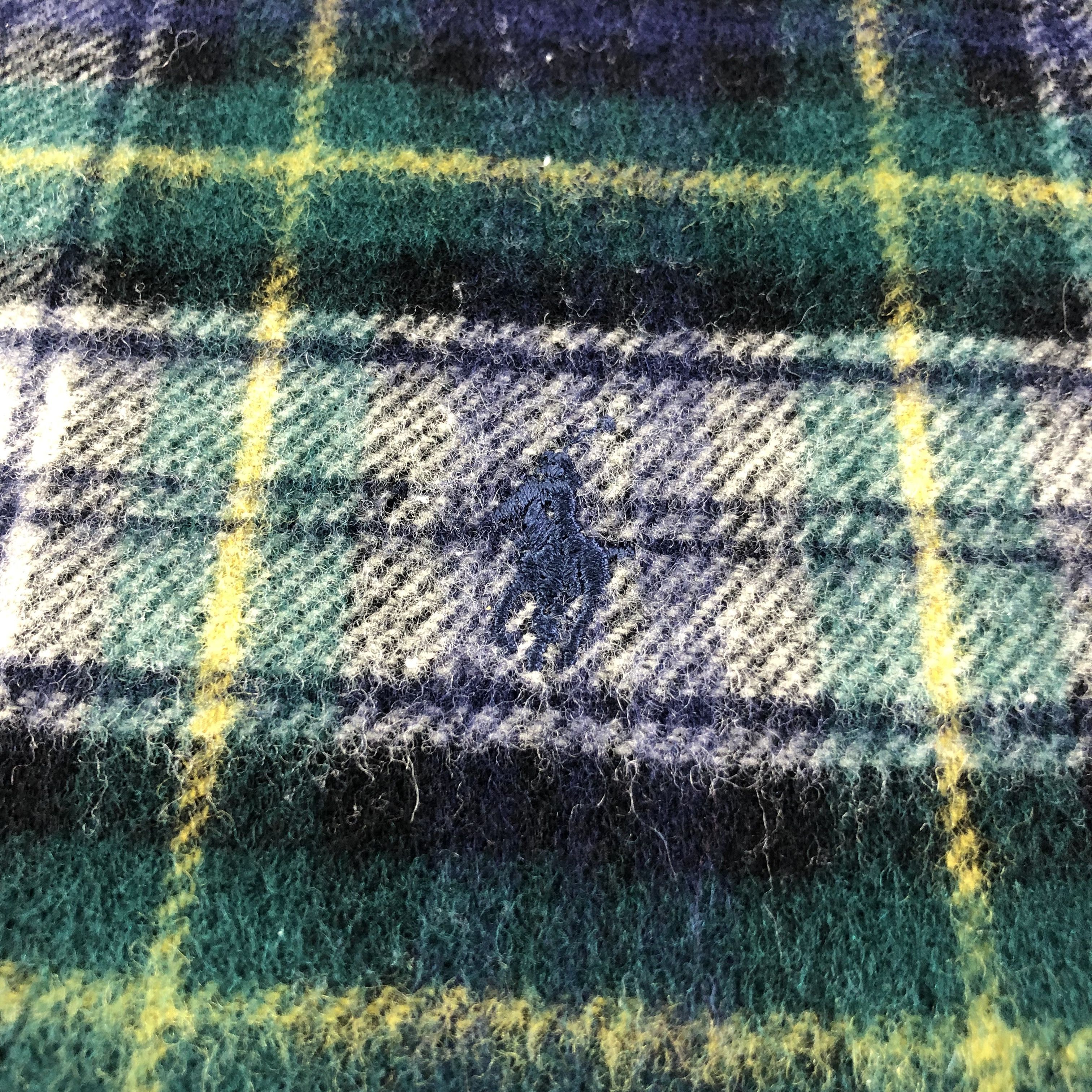 Polo Ralph Lauren Polo Ralph Lauren Tartan Wool Scarf Muffler V1125 Size ONE SIZE - 4 Thumbnail