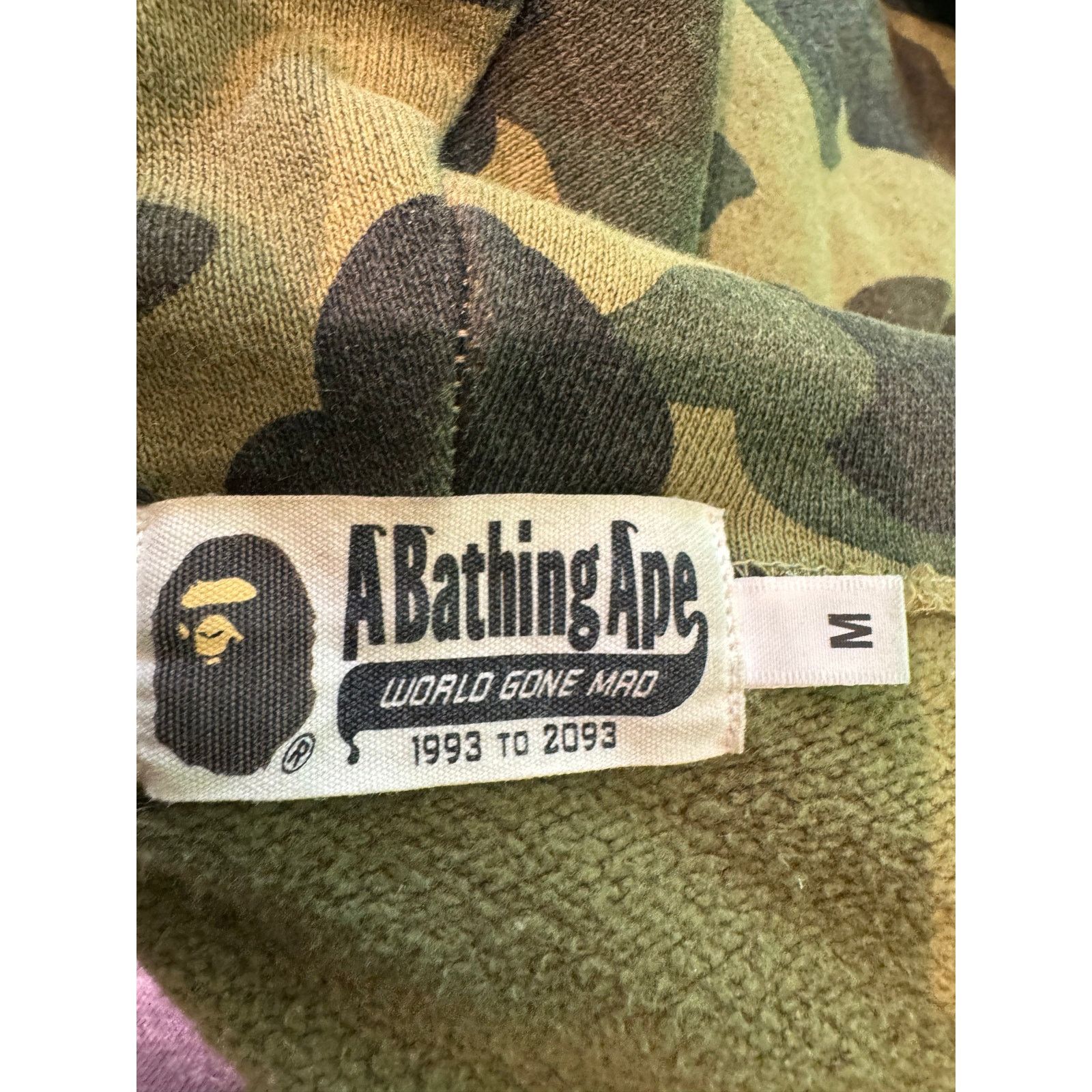 Bape BAPE Green Camo Shark Zip Up Hoodie Size US M / EU 48-50 / 2 - 7 Thumbnail